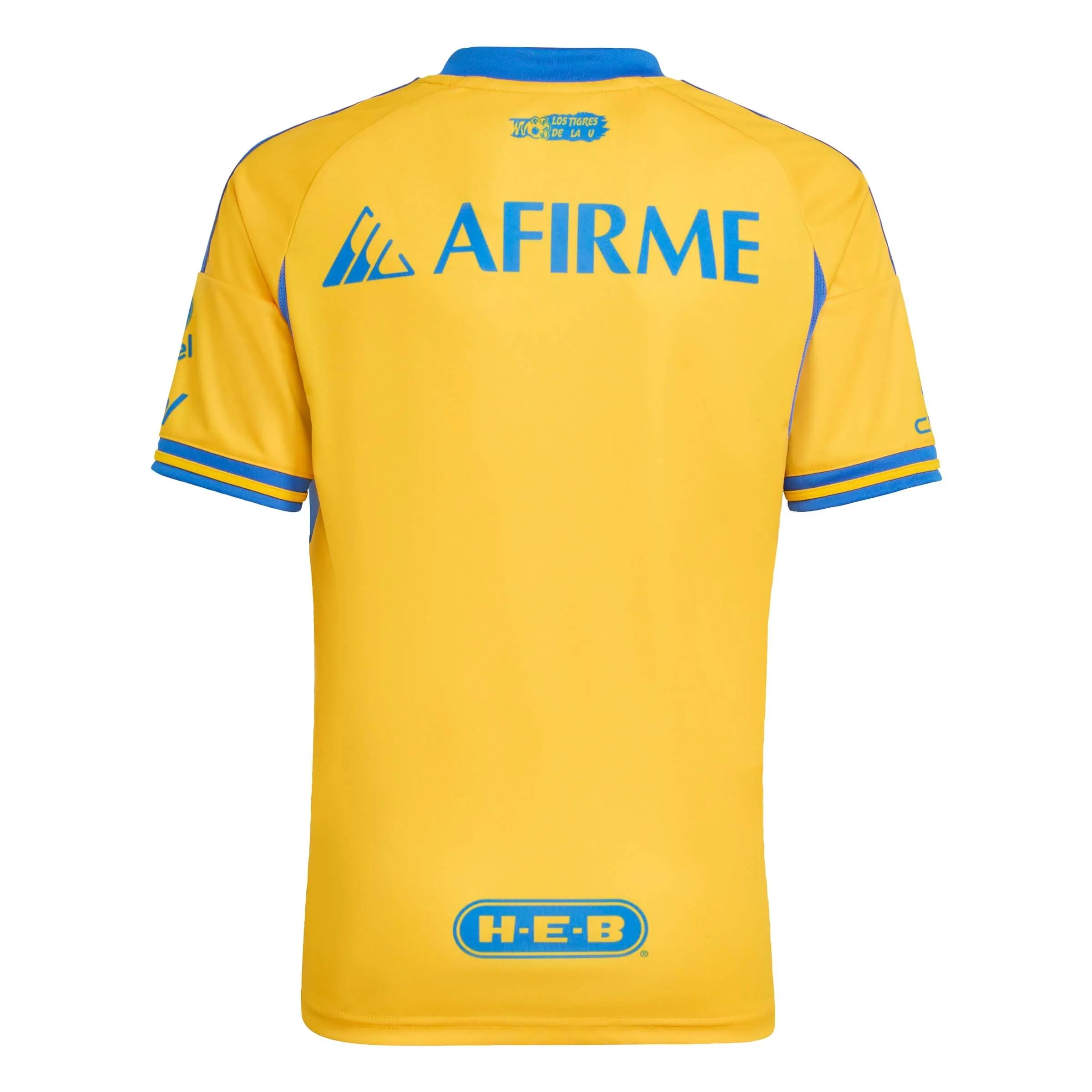 adidas 2025-26 Tigres Youth Stadium Home Soccer Jersey (Back)