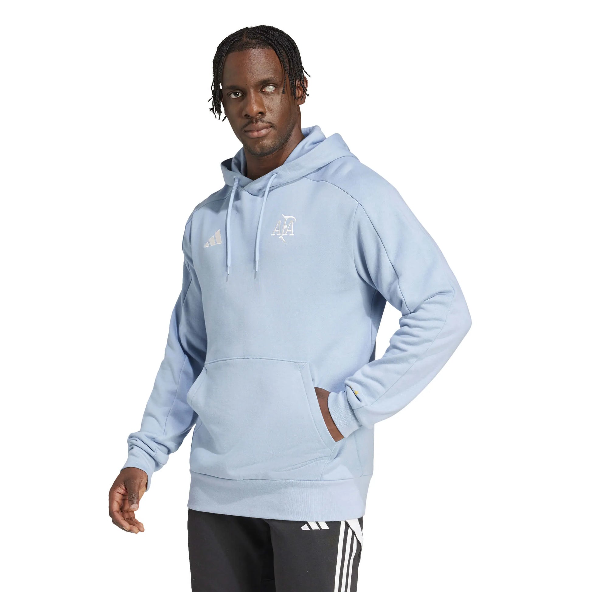 adidas 2025 Argentina Men's Anniversary DNA Hoodie (Model - Front)