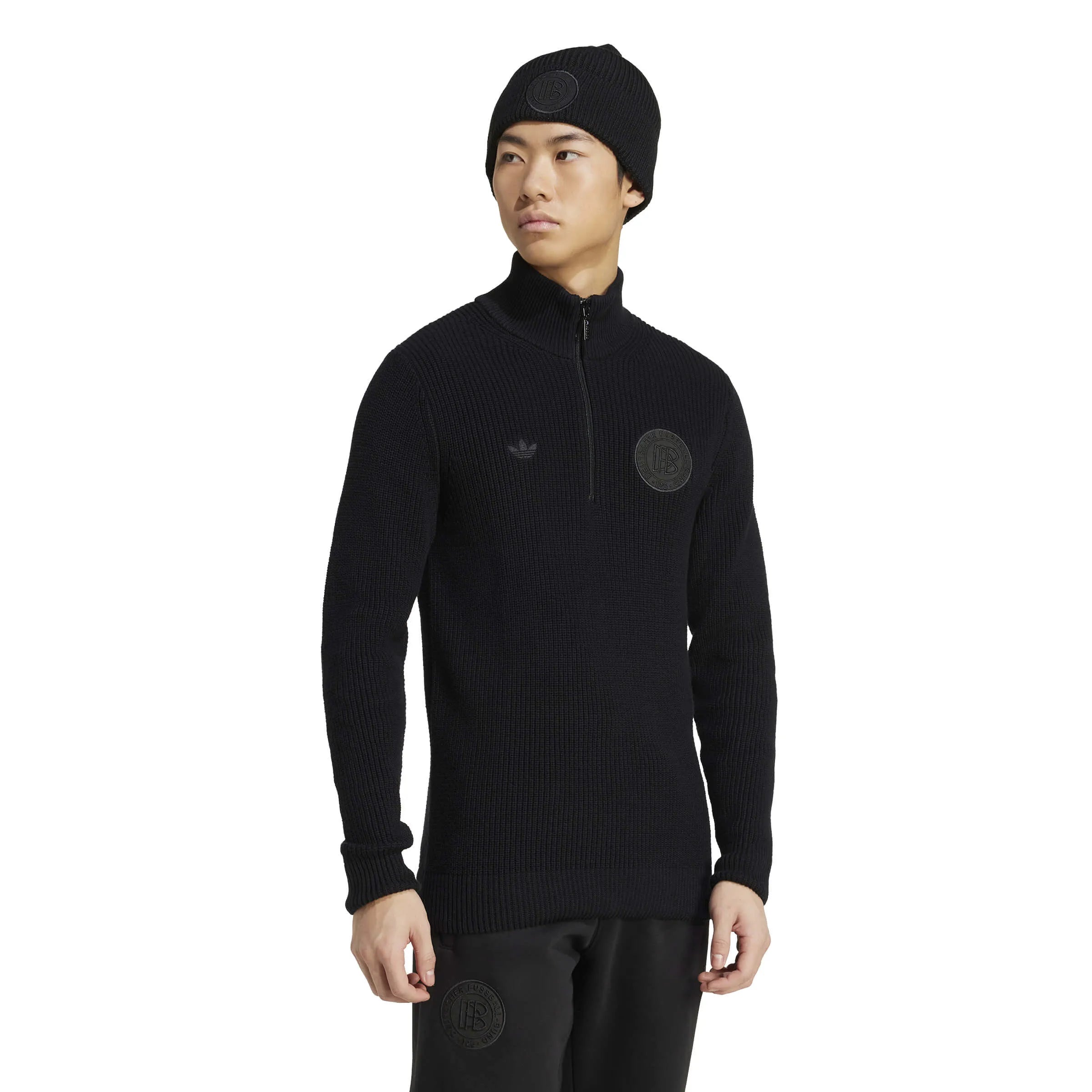 adidas 2025 Germany Men's Half Zip Sweater (Model - Side)