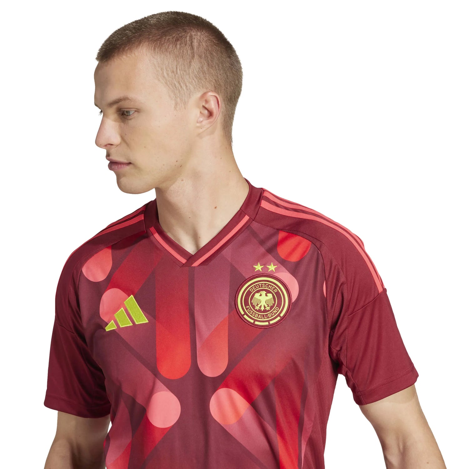 adidas 2025 Germany Women's (Men's Cut) Stadium Away Soccer Jersey (Detail 1)