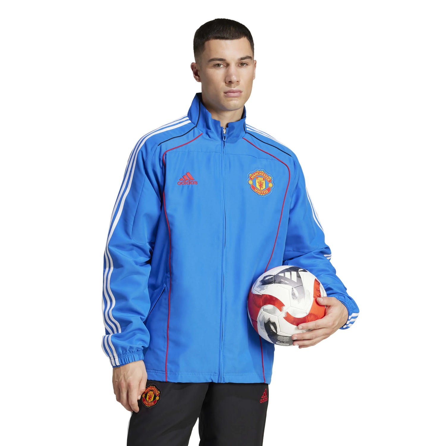 adidas 2025 Manchester United Men's UBP Track Top (Model - Side)