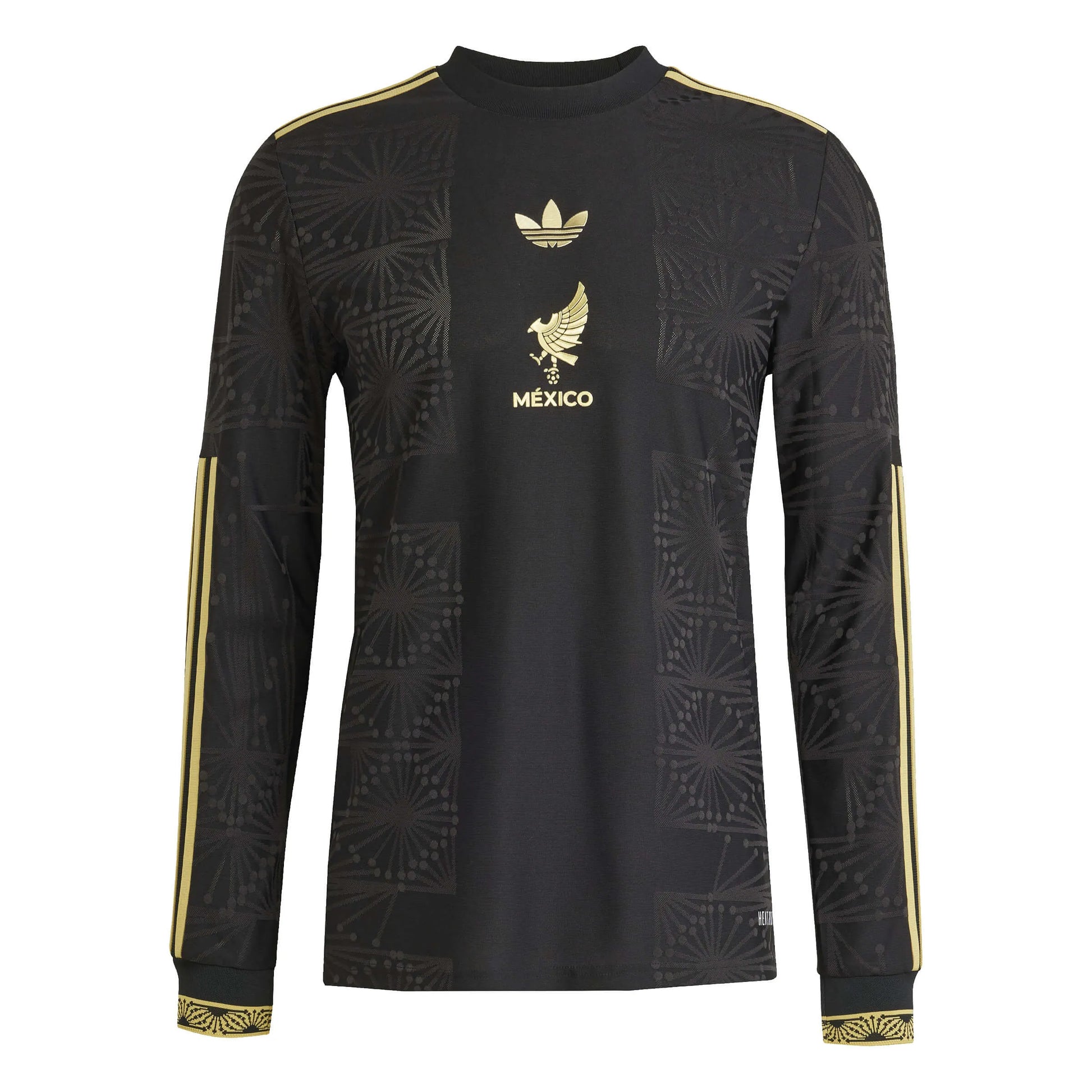 adidas 2025 Mexico Men's De Oro Authentic Long-Sleeve Soccer Jersey (Front)