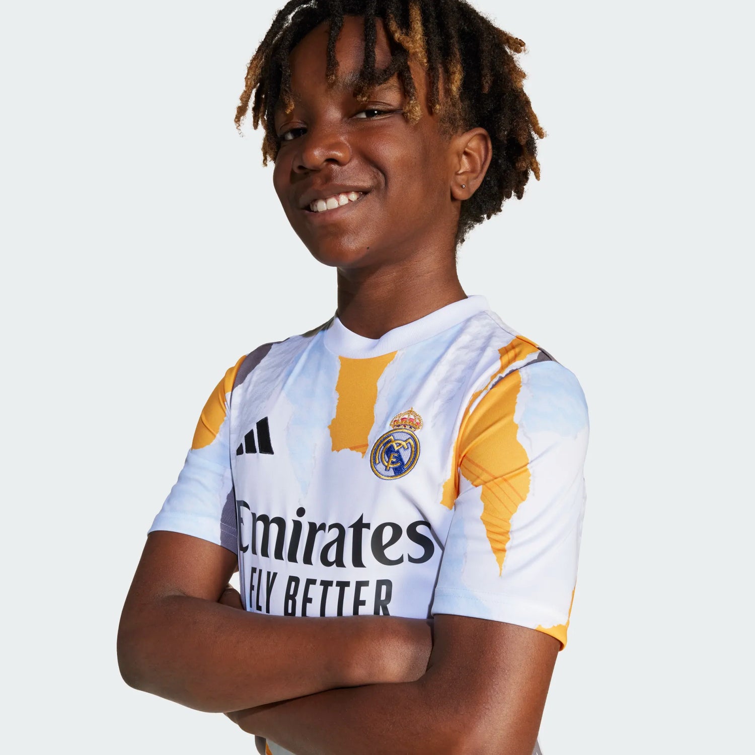 adidas 2025 Real Madrid Youth Pre-Match Jersey (Detail 1)