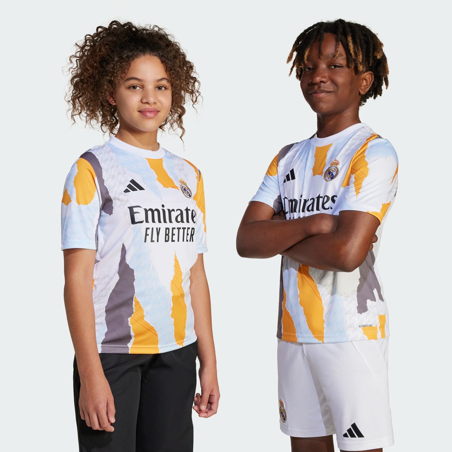 adidas 2025 Real Madrid Youth Pre-Match Jersey (Models - Front)
