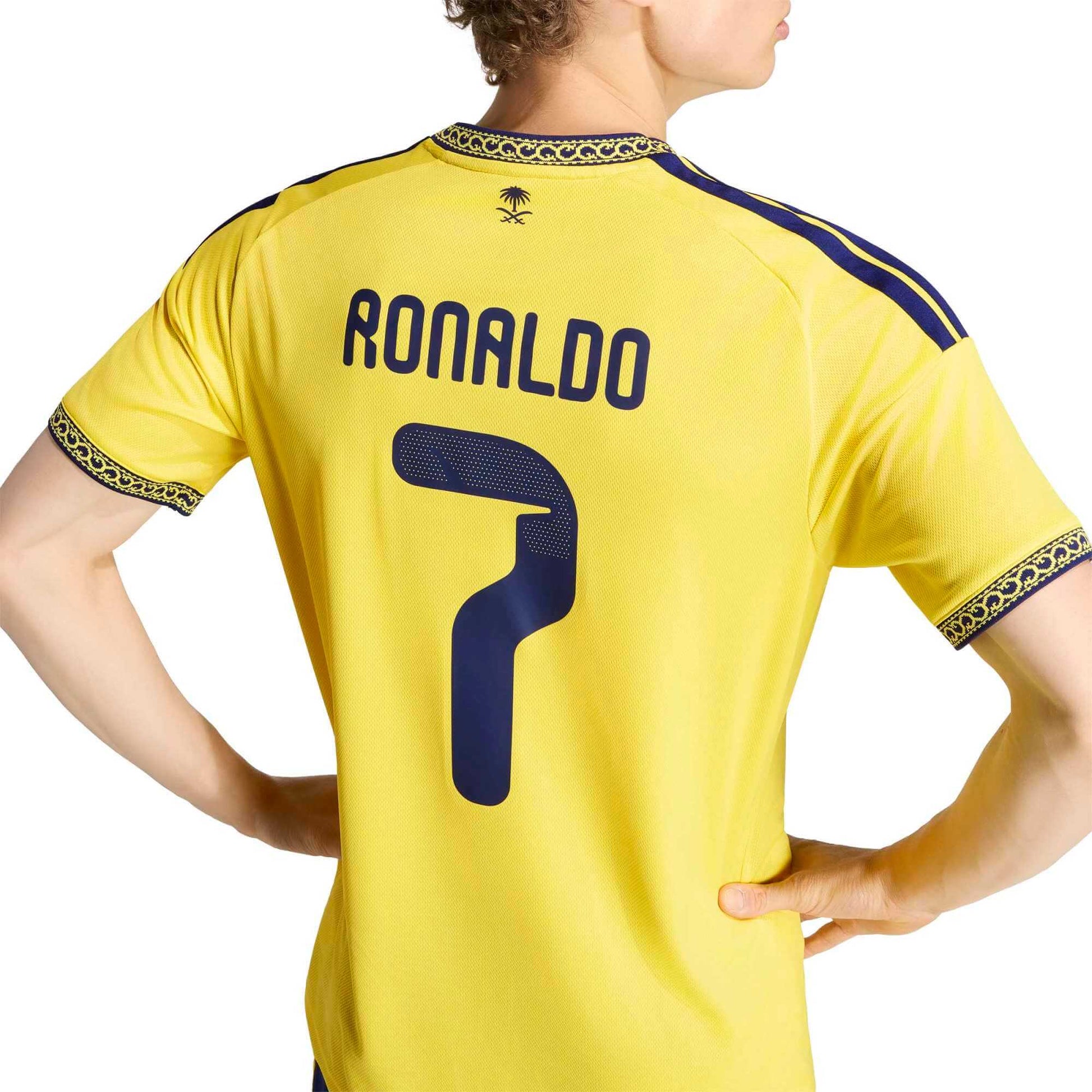 adidas 2026-27 Al Nassr Men's Stadium Home Ronaldo #7 Soccer Jersey (Detail 1)