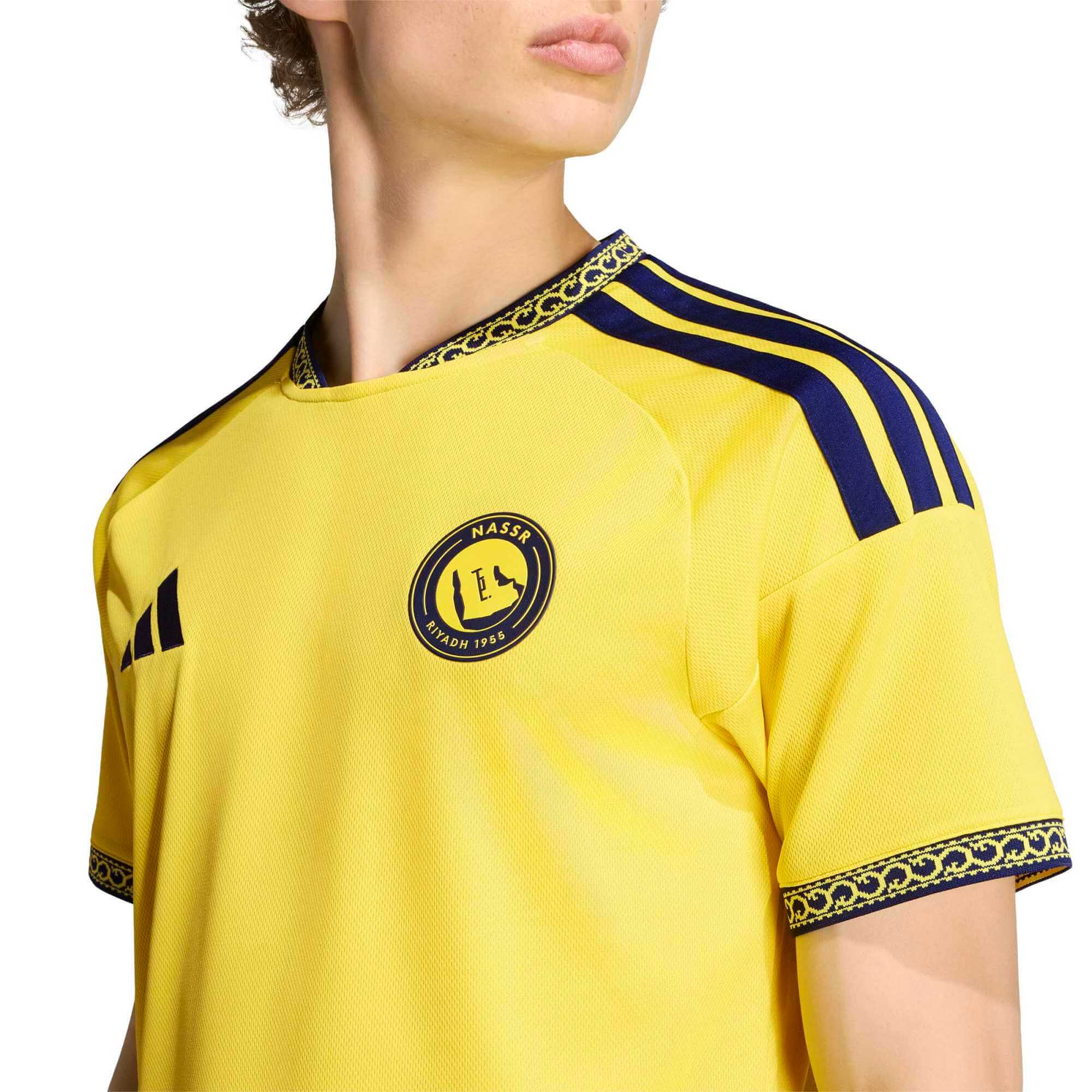 adidas 2026-27 Al Nassr Men's Stadium Home Ronaldo #7 Soccer Jersey (Detail 2)