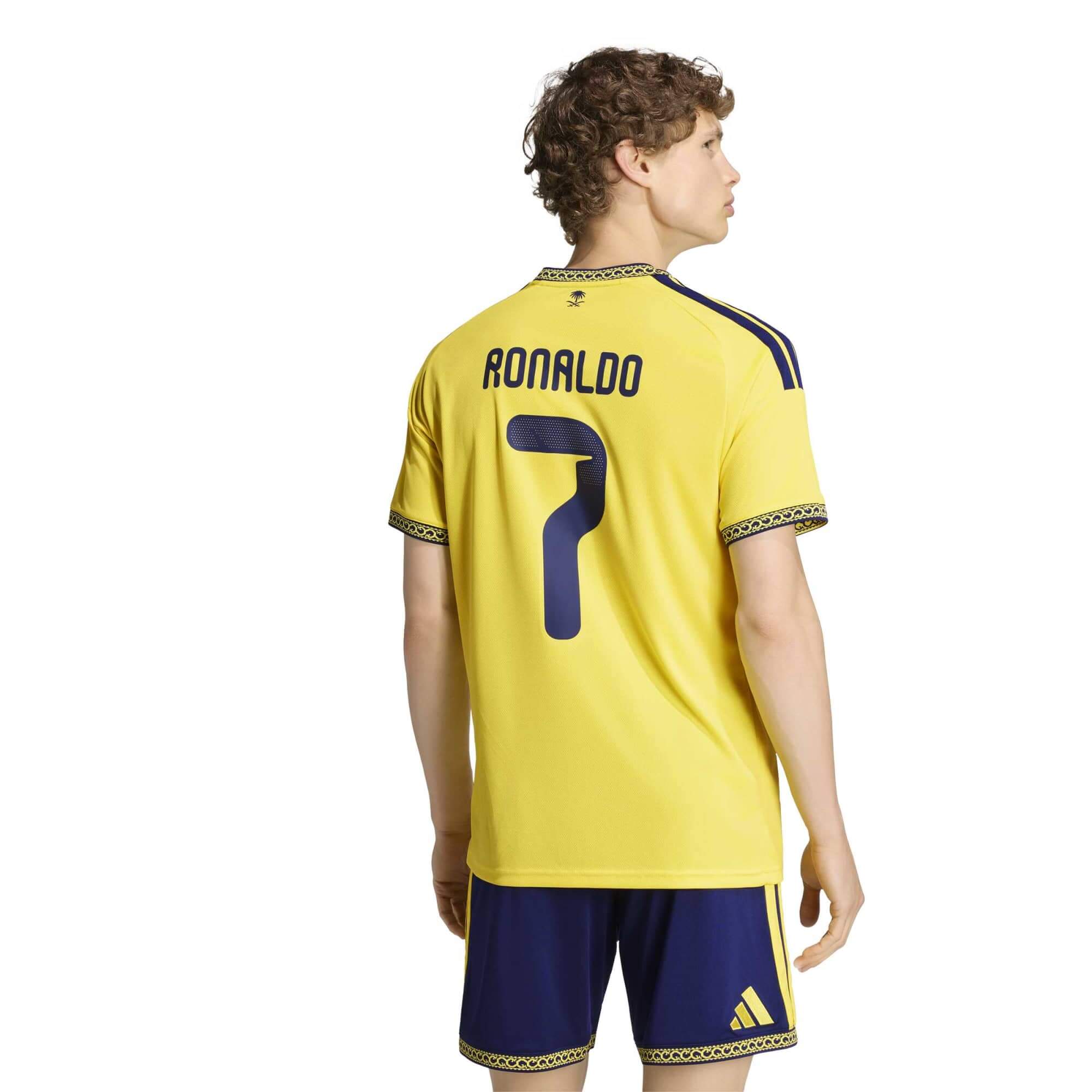 adidas 2026-27 Al Nassr Men's Stadium Home Ronaldo #7 Soccer Jersey (Model - Back)