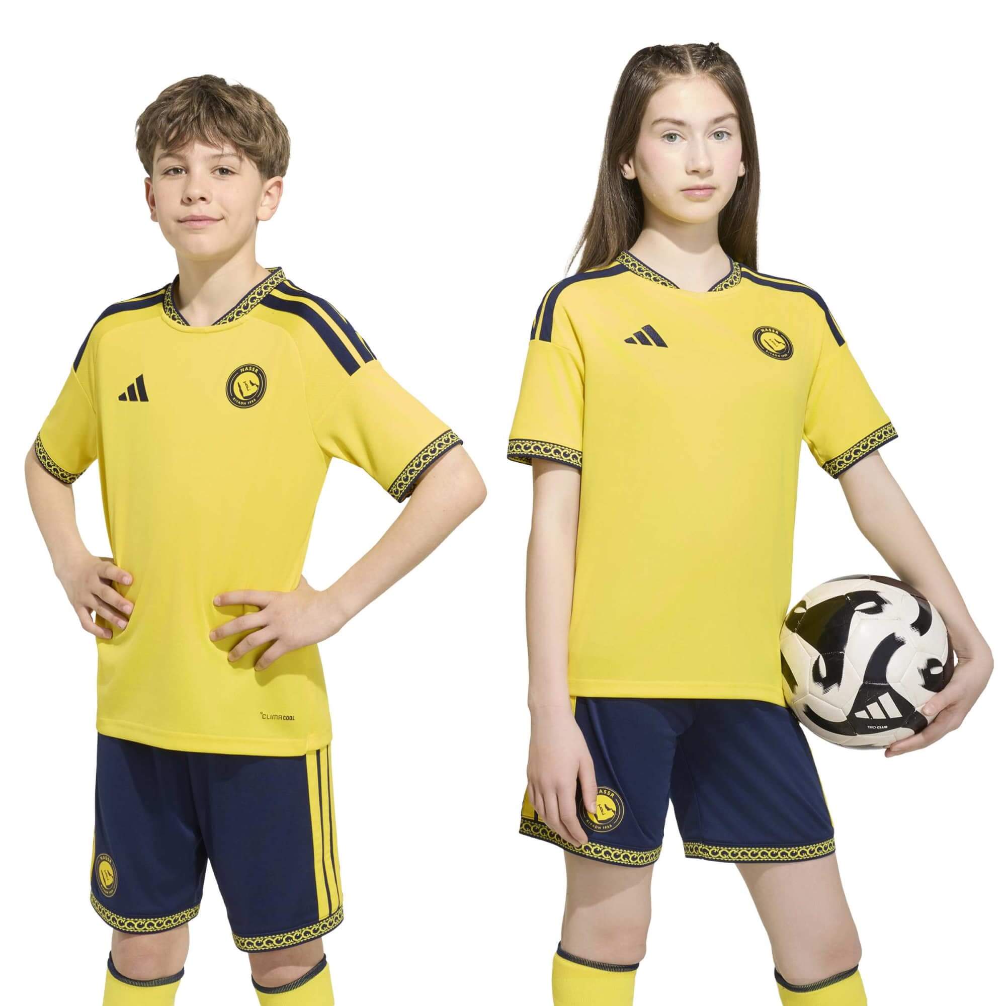 adidas 2026-27 Al Nassr Youth Stadium Home Ronaldo #7 Soccer Jersey (Models - Front)