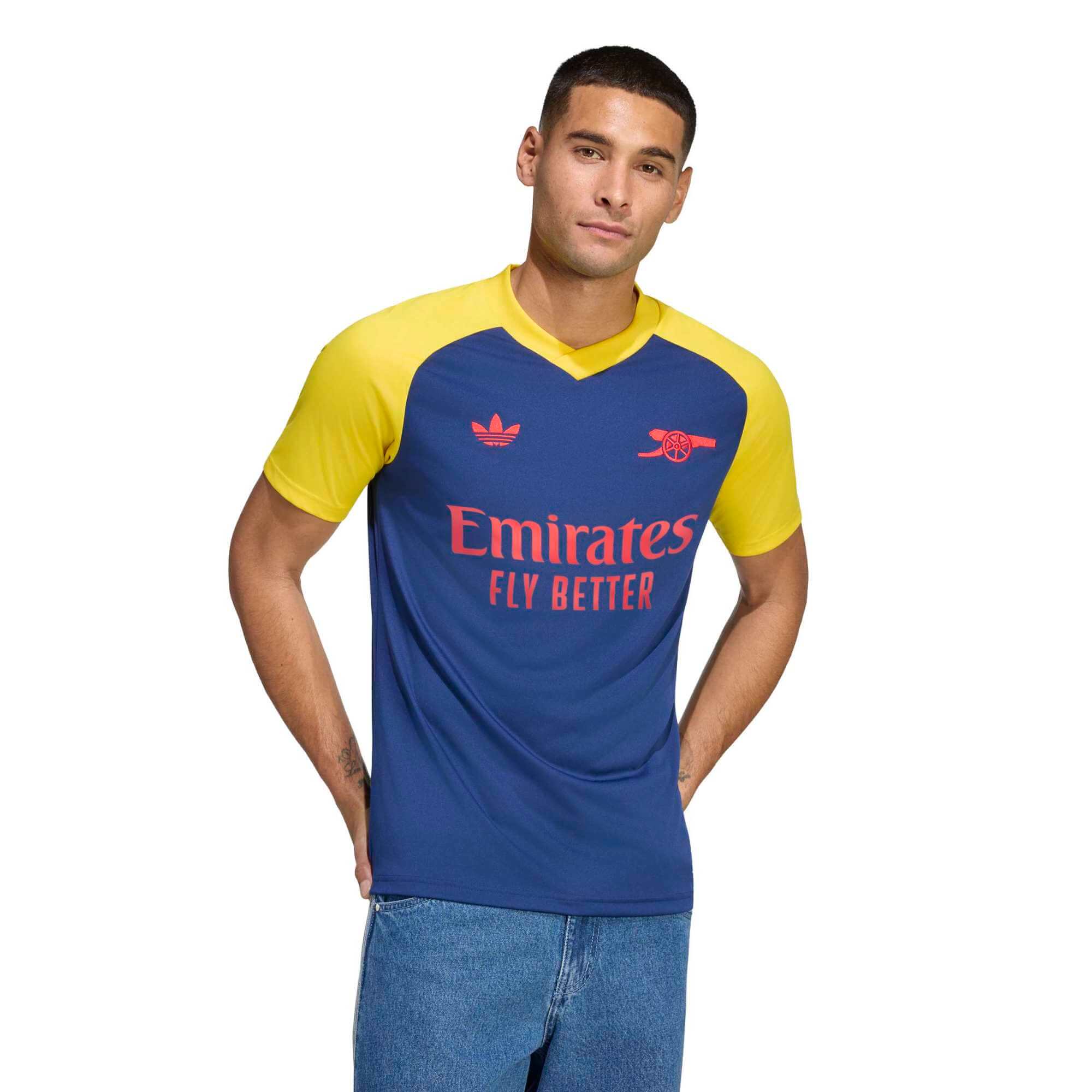 adidas 2026-27 Arsenal Men's Away Pre-Match Soccer Jersey (Model - Front)