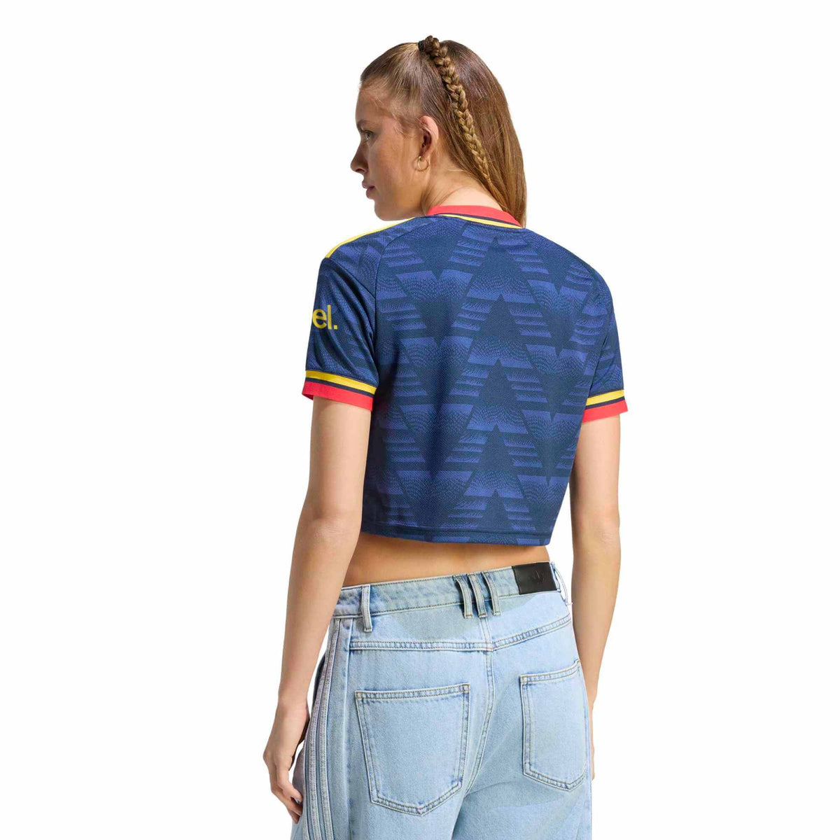 adidas 2026-27 Arsenal Women's Stadium Away Cropped Soccer Jersey (Model - Back)