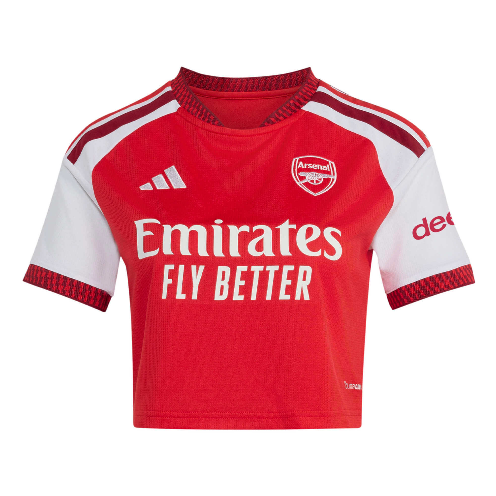 adidas 2026-27 Arsenal Women's Stadium Home Cropped Soccer Jersey (Front)
