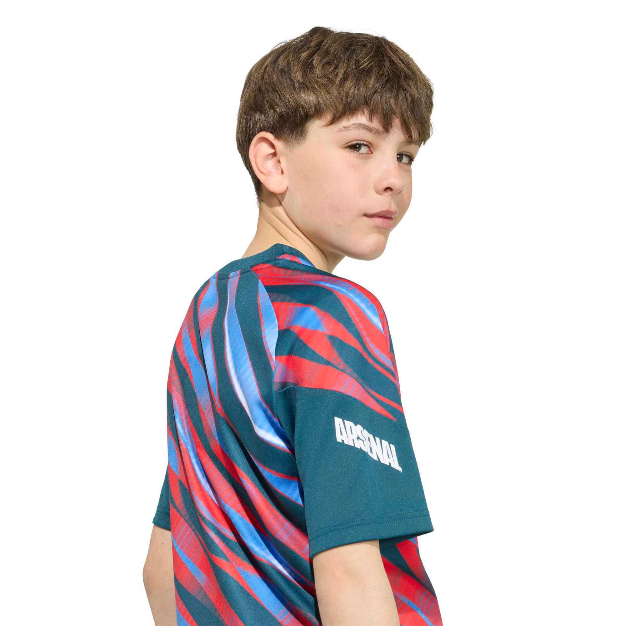 adidas 2026-27 Arsenal Youth Pre-Match Soccer Jersey (Detail 2)