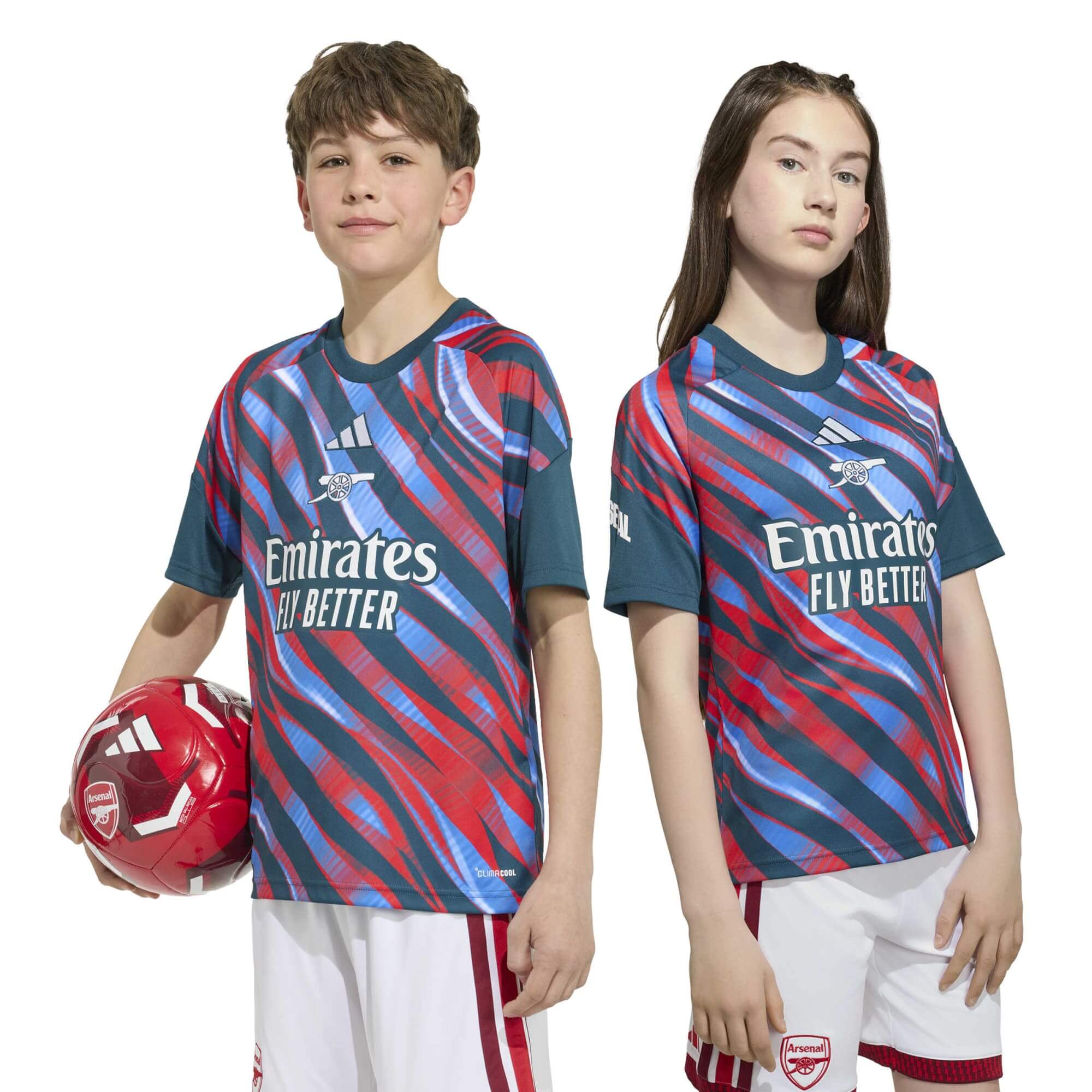 adidas 2026-27 Arsenal Youth Pre-Match Soccer Jersey (Models - Front)
