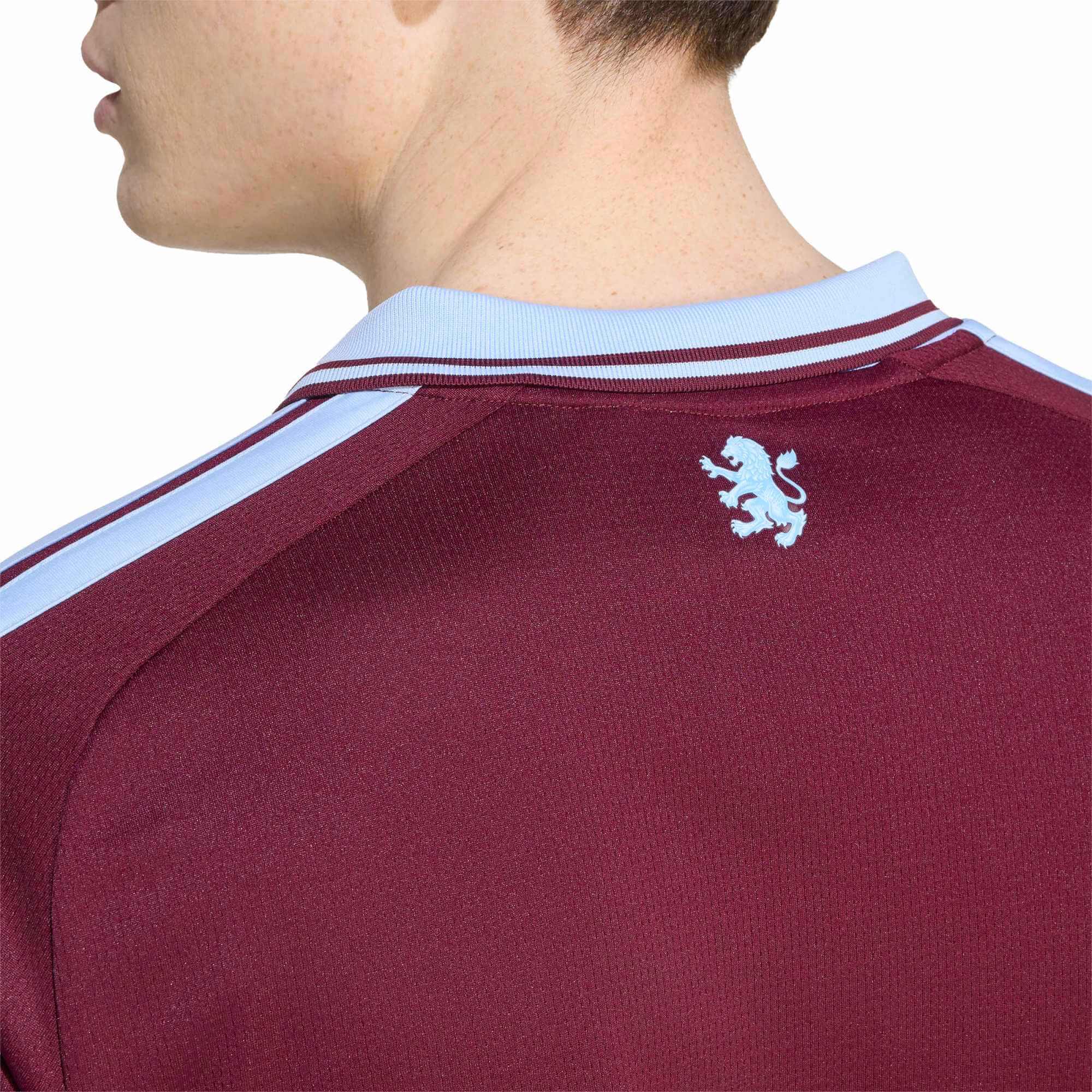 adidas 2026-27 Aston Villa Men's Stadium Home Long-Sleeve Soccer Jersey (Detail 2)