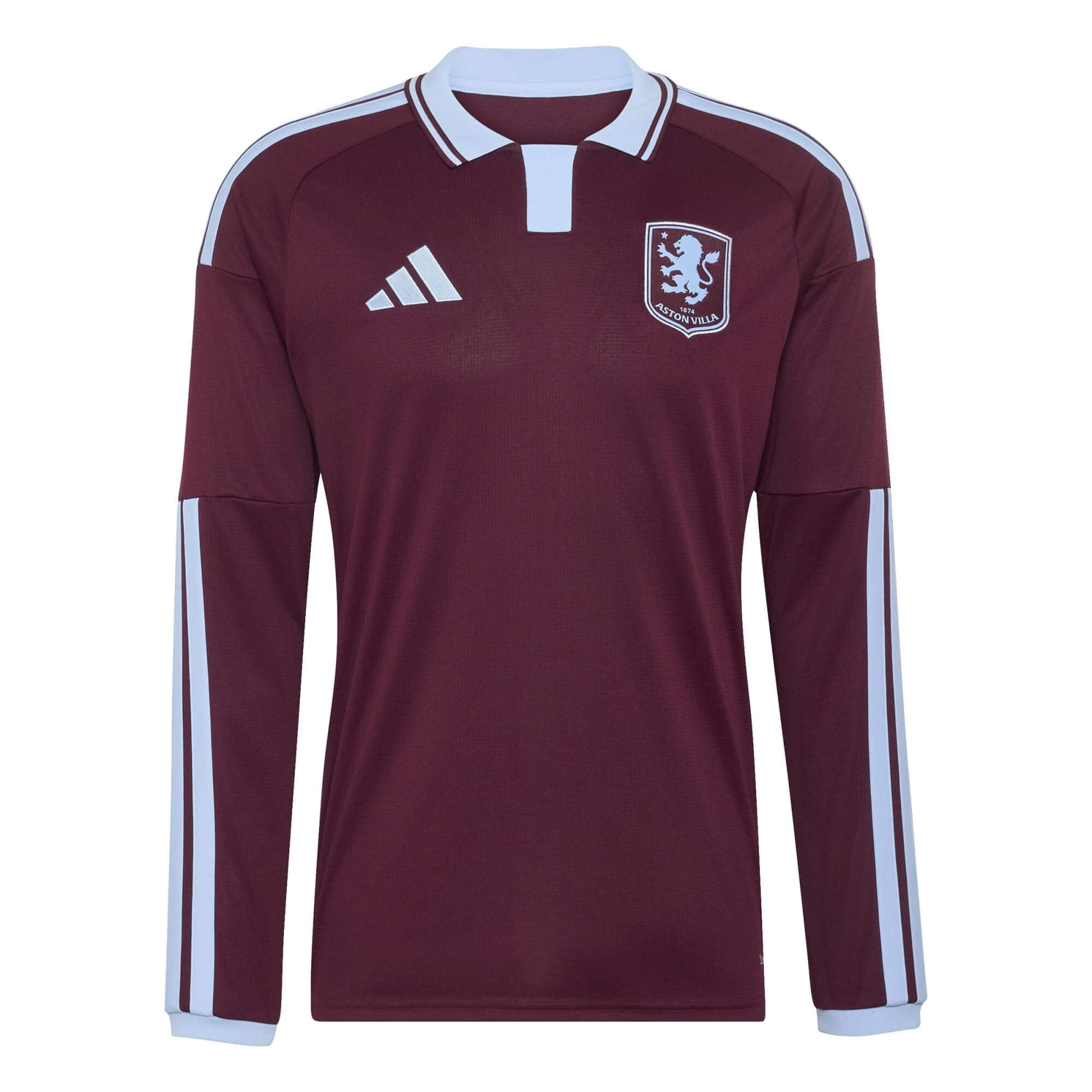 adidas 2026-27 Aston Villa Men's Stadium Home Long-Sleeve Soccer Jersey (Front)