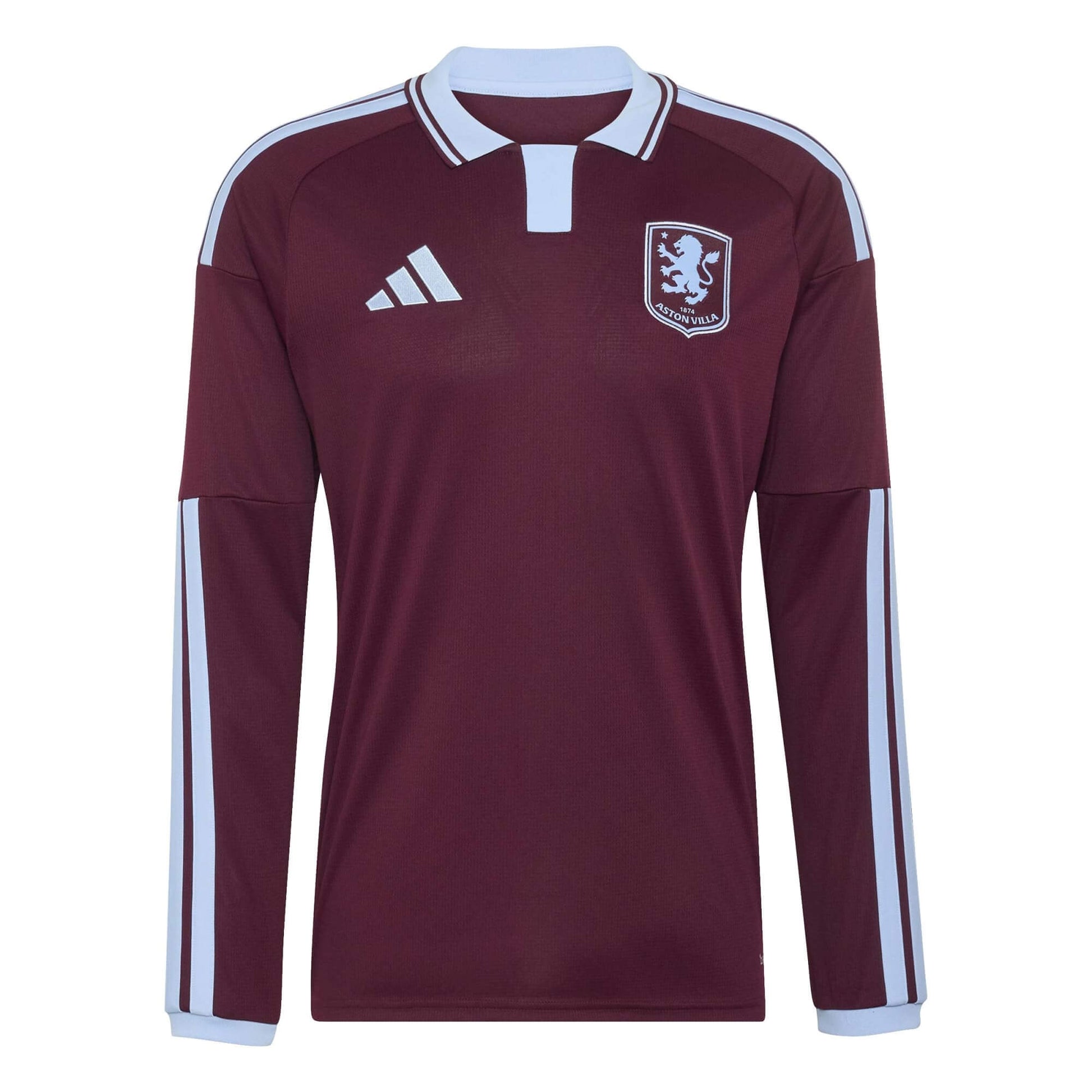 adidas 2026-27 Aston Villa Men's Stadium Home Long-Sleeve Soccer Jersey (Front)
