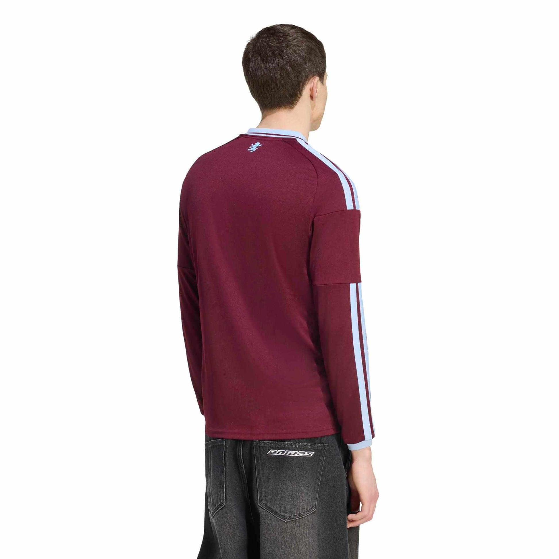 adidas 2026-27 Aston Villa Men's Stadium Home Long-Sleeve Soccer Jersey (Model - Back)