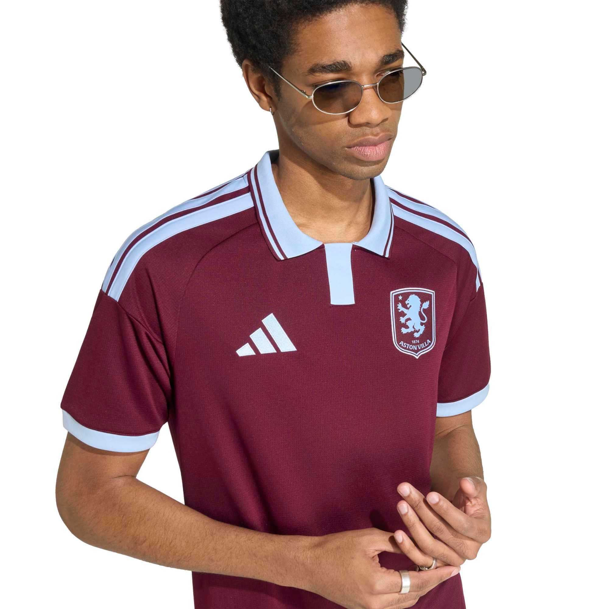 adidas 2026-27 Aston Villa Men's Stadium Home Soccer Jersey (Detail 1)