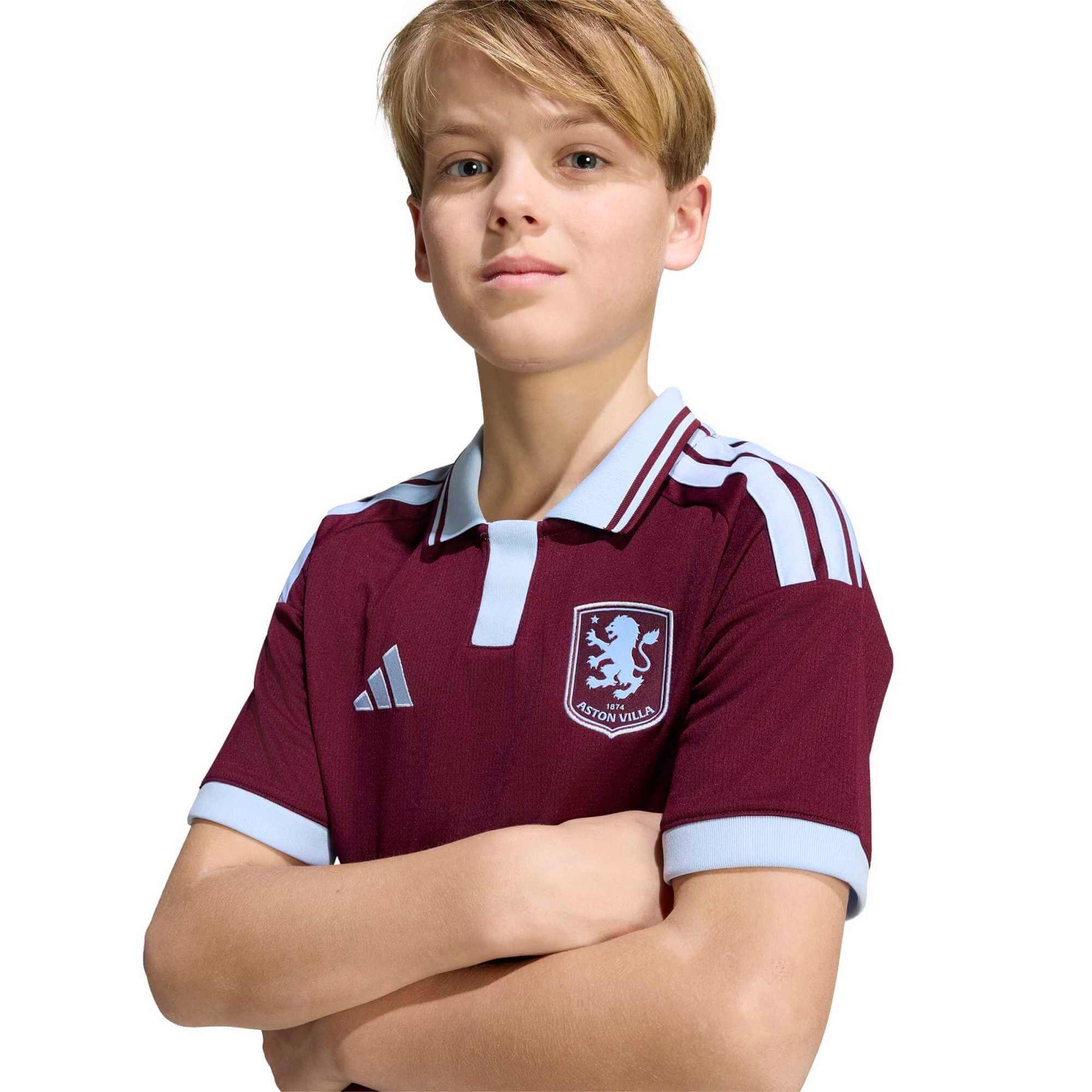 adidas 2026-27 Aston Villa Youth Stadium Home Soccer Jersey (Detail 1)