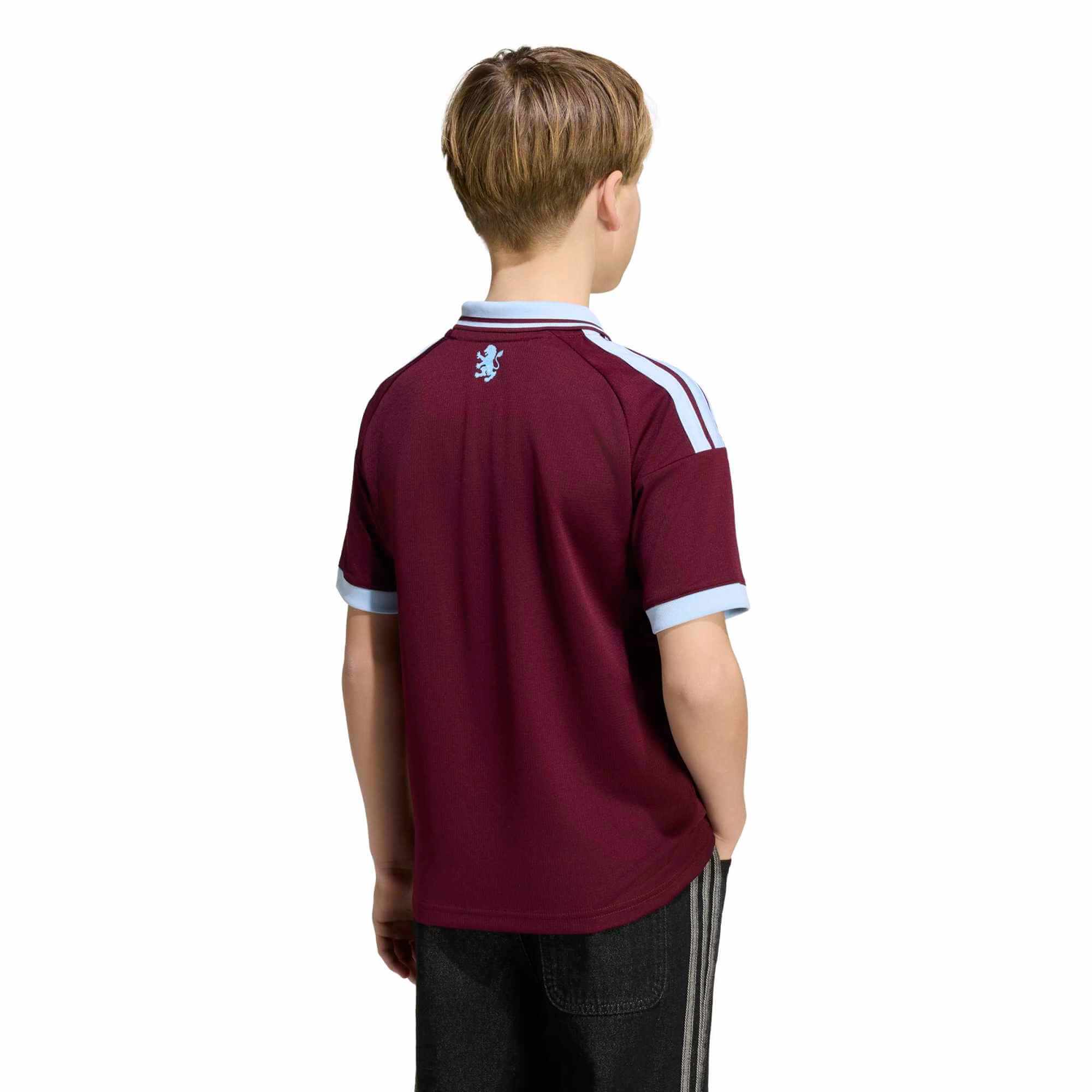 adidas 2026-27 Aston Villa Youth Stadium Home Soccer Jersey (Model - Back)