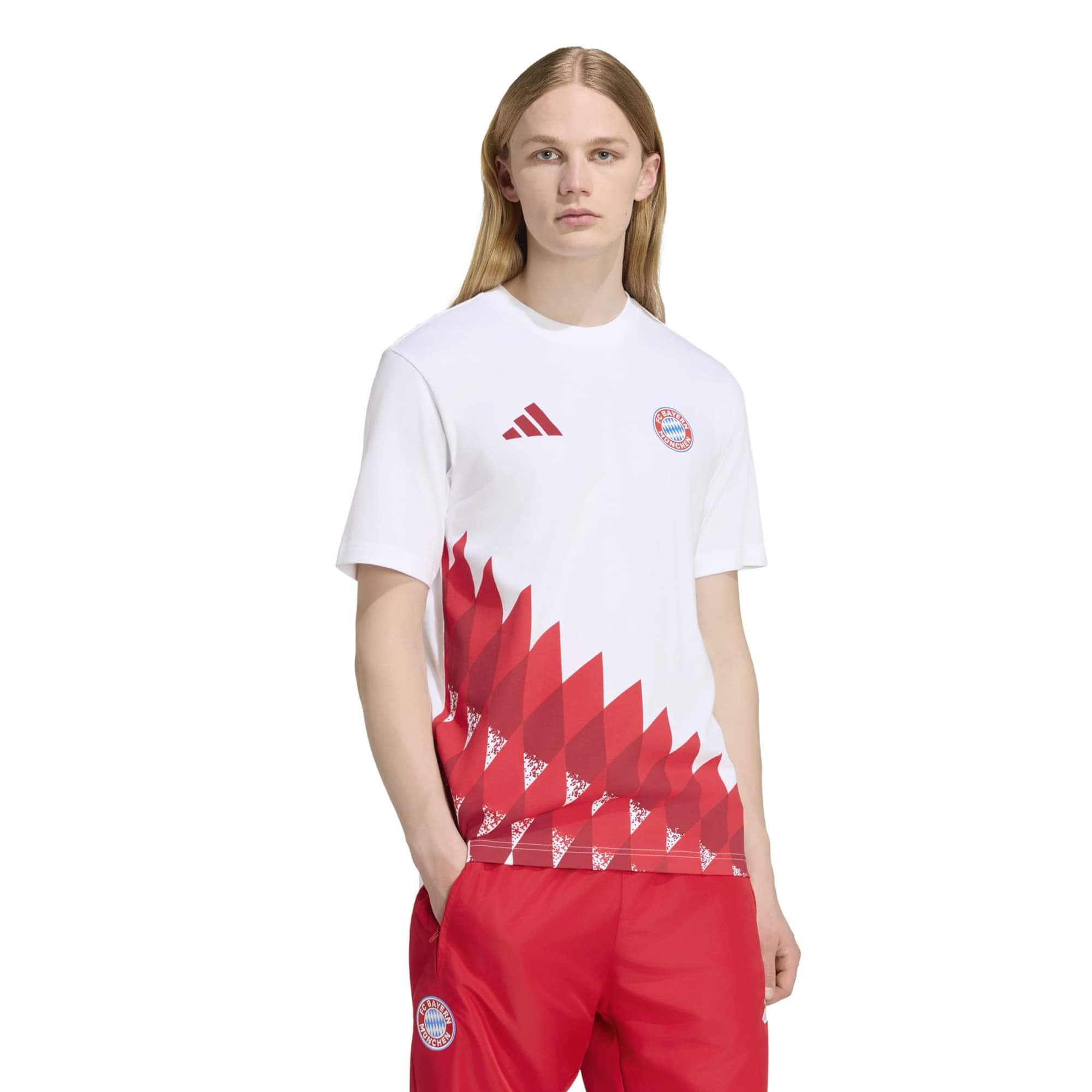 adidas 2026-27 Bayern Munich Men's Anthem Graphic Tee (Model - Front)