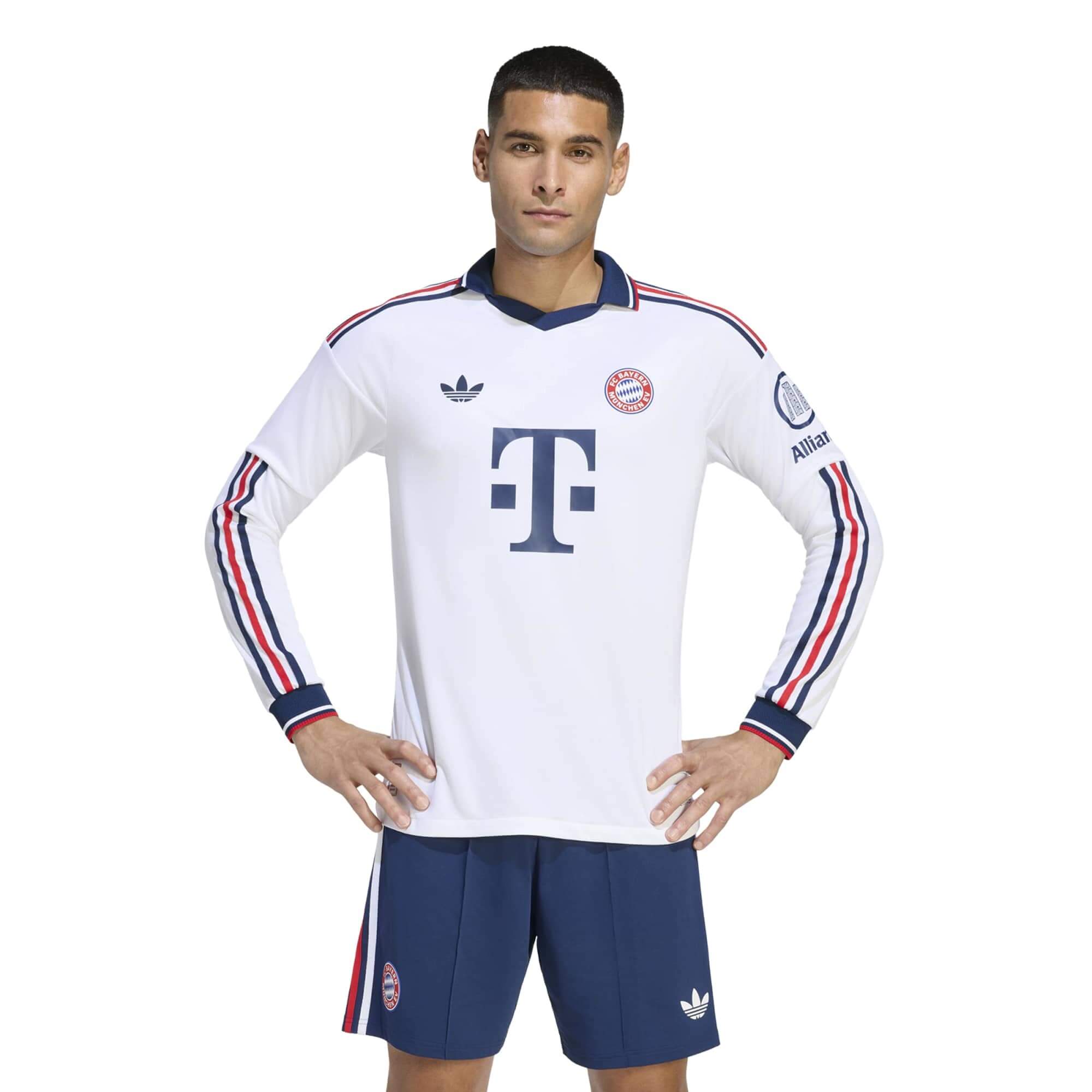 adidas 2026-27 Bayern Munich Men's Authentic Away Long-Sleeve Soccer Jersey (Model - Front)