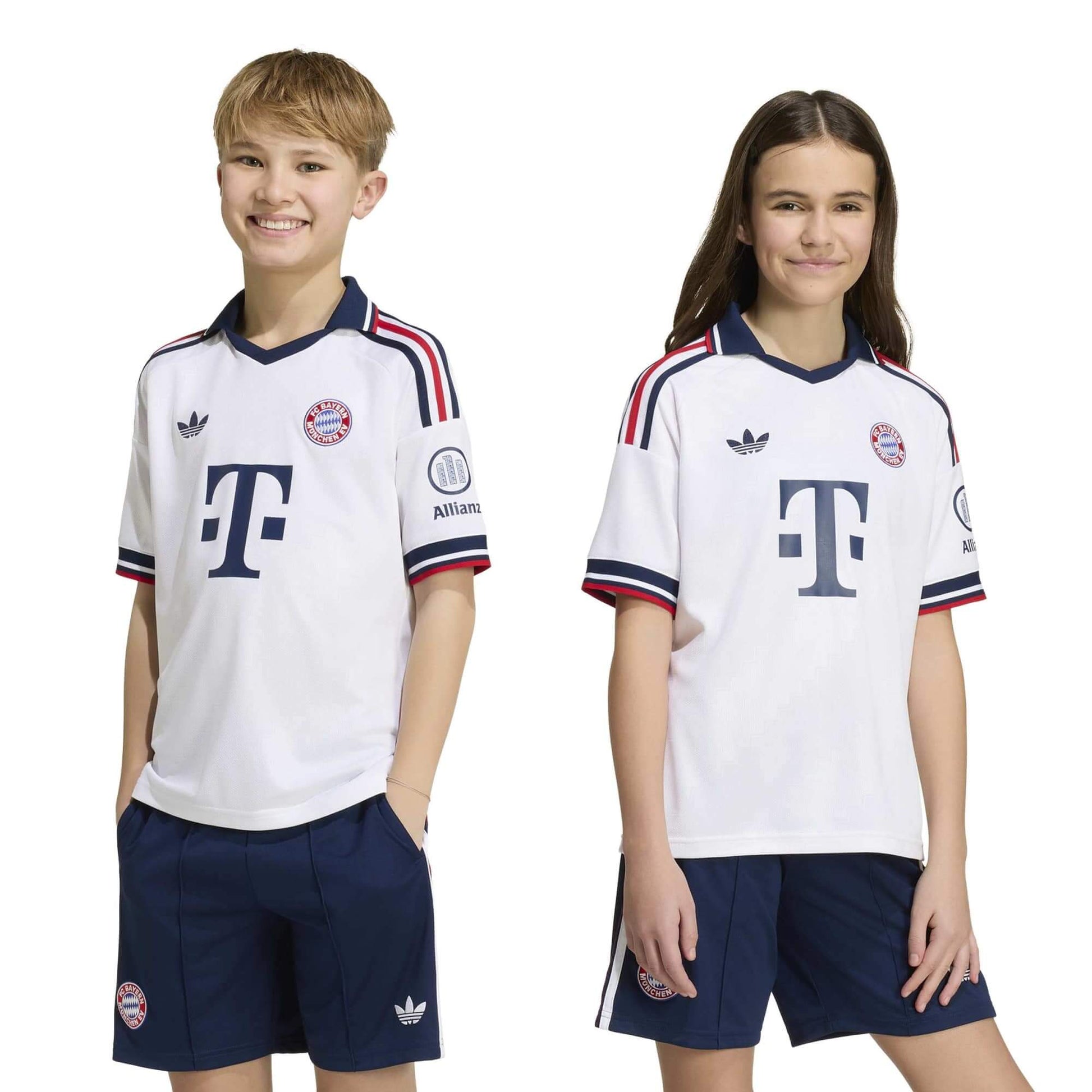adidas 2026-27 Bayern Munich Youth Stadium Away Soccer Jersey (Models - Front)