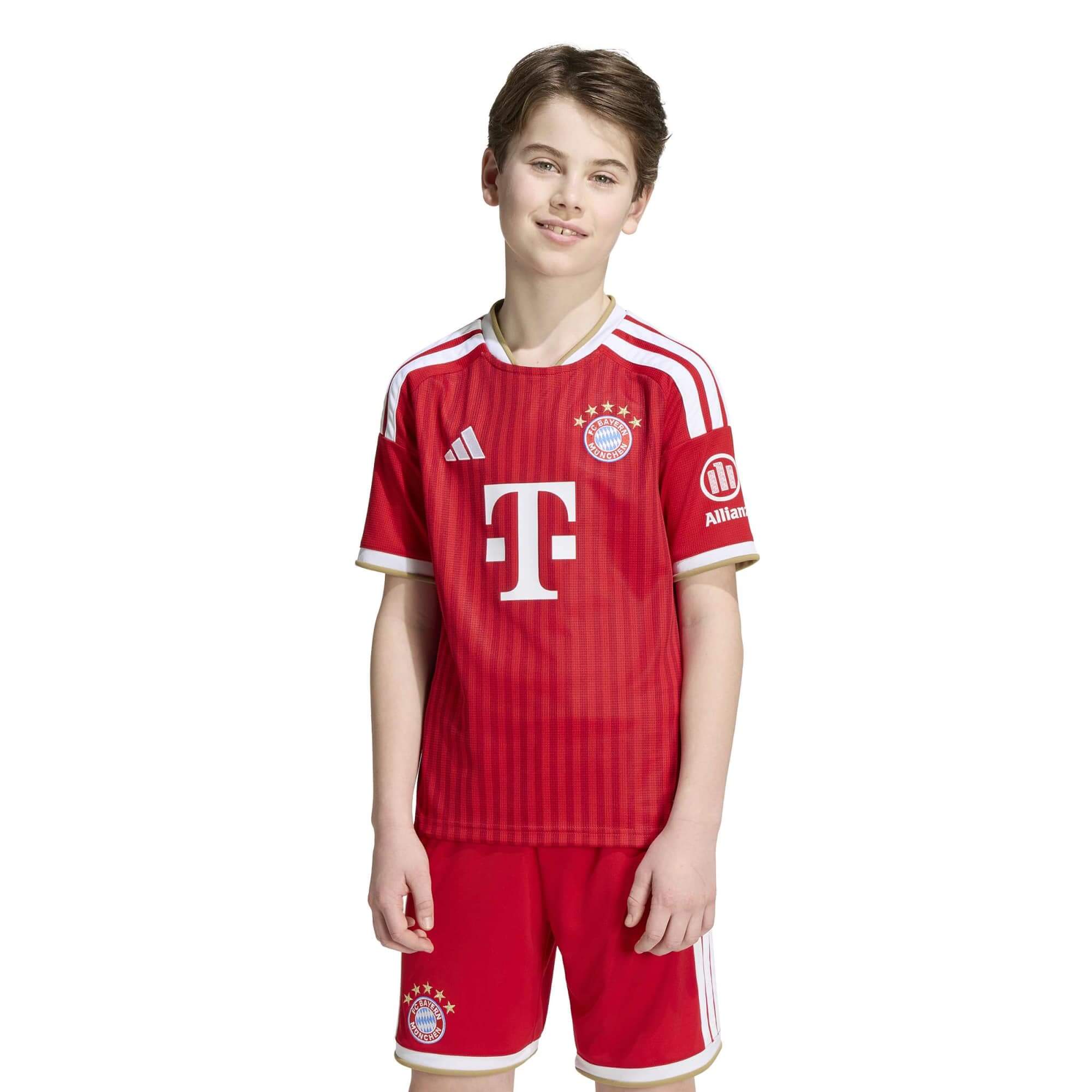 adidas 2026-27 Bayern Munich Youth Stadium Home Soccer Jersey (Model - Front)