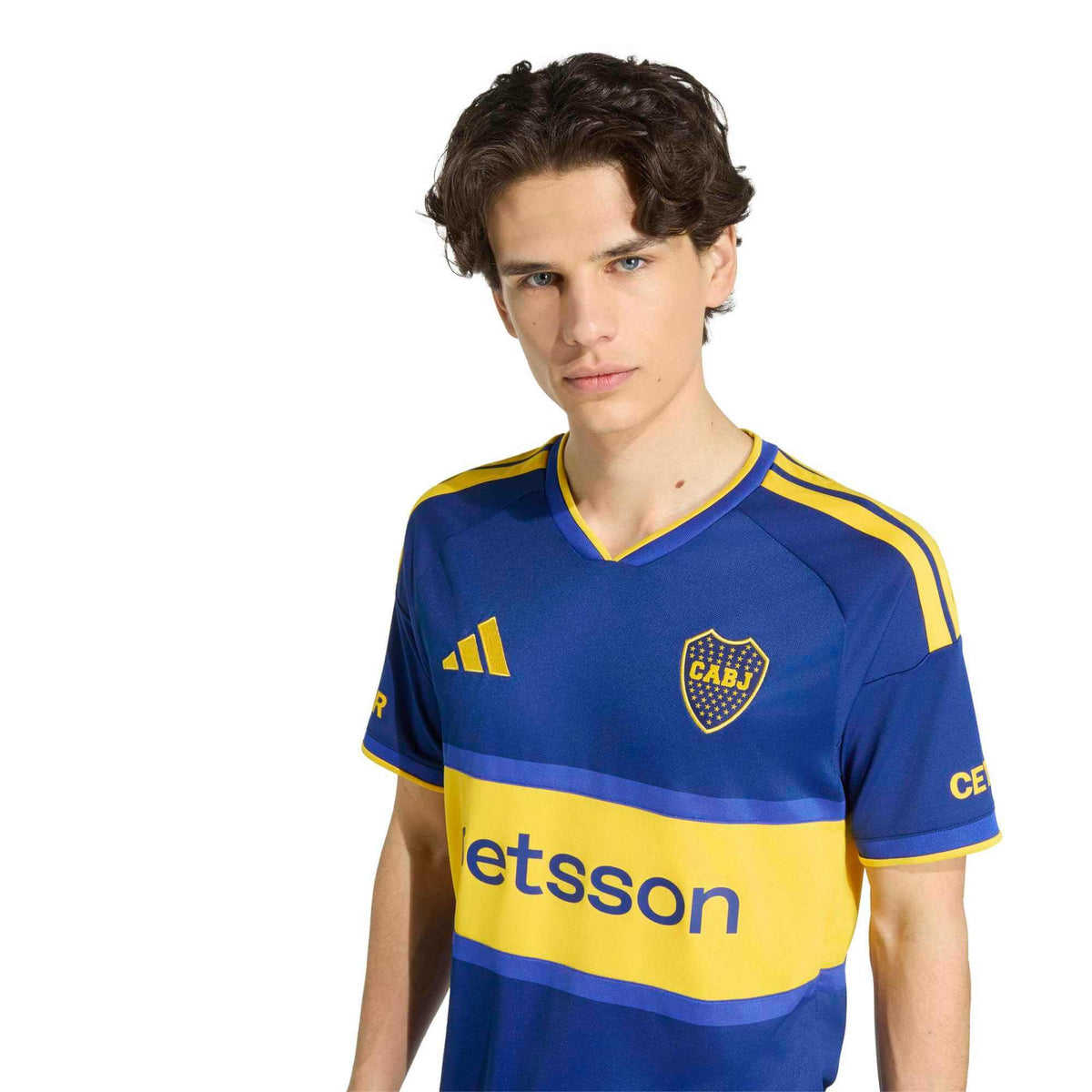 adidas 2026-27 Boca Juniors Men's Stadium Home Soccer Jersey (Detail 1)