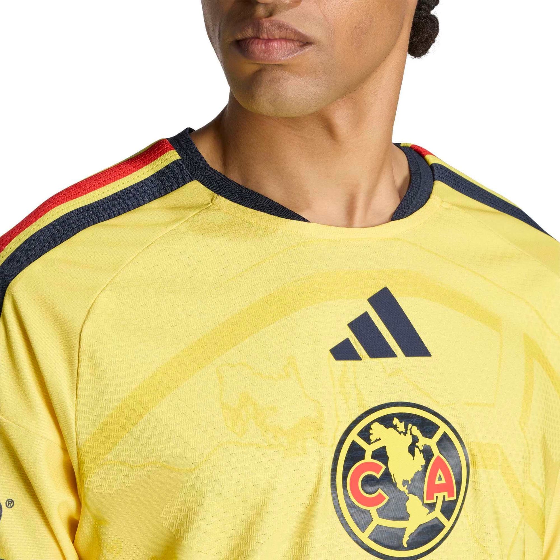 adidas 2026-27 Club America Men's Authentic Home Long-Sleeve Soccer Jersey (Detail 1)