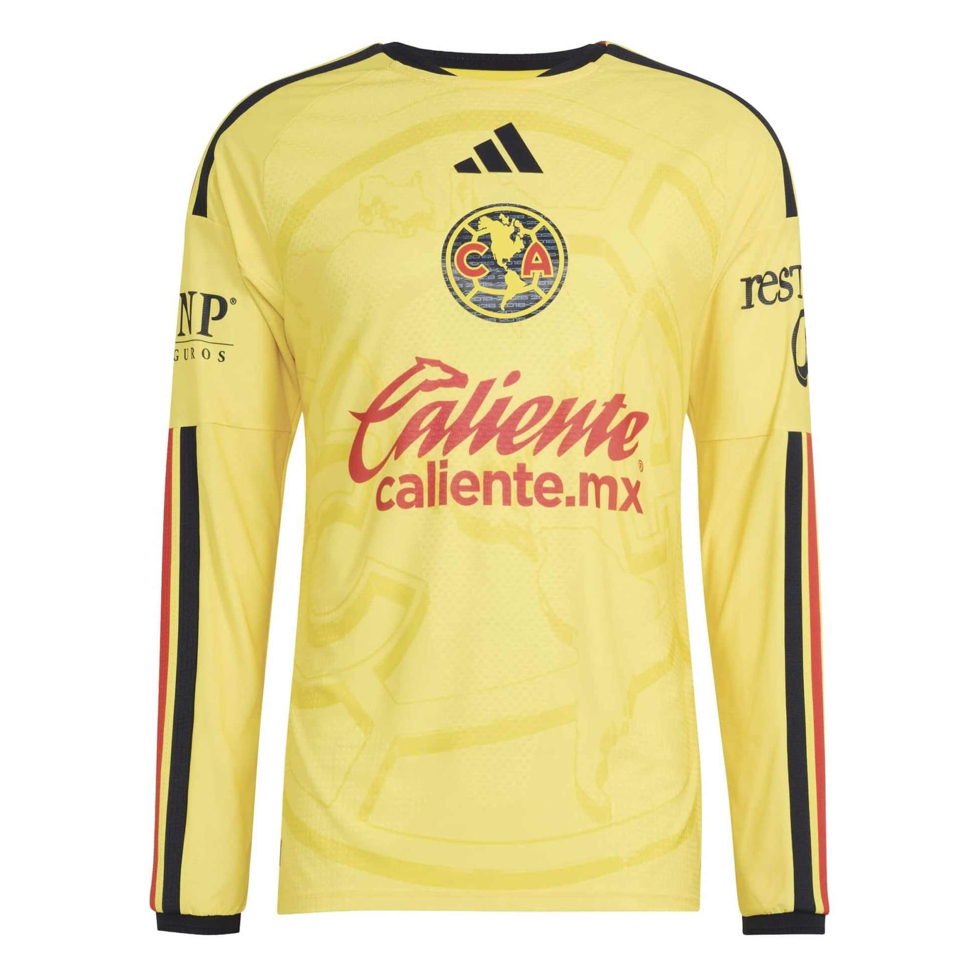 adidas 2026-27 Club America Men's Authentic Home Long-Sleeve Soccer Jersey (Front)