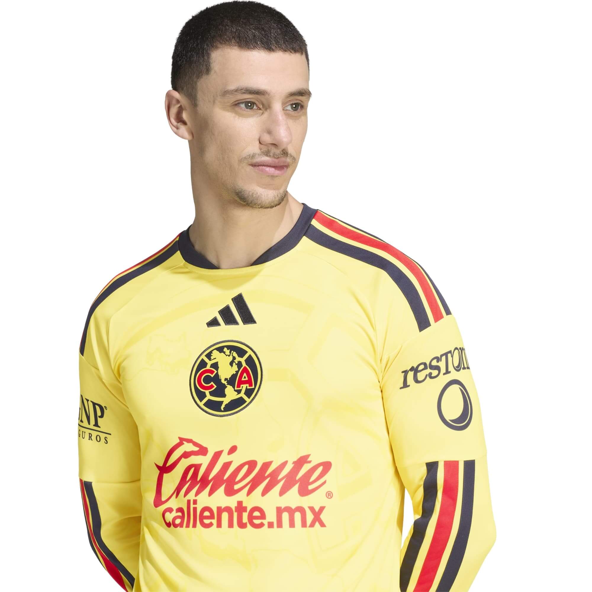 adidas 2026-27 Club America Men's Stadium Home Long-Sleeve Soccer Jersey (Detail 1)