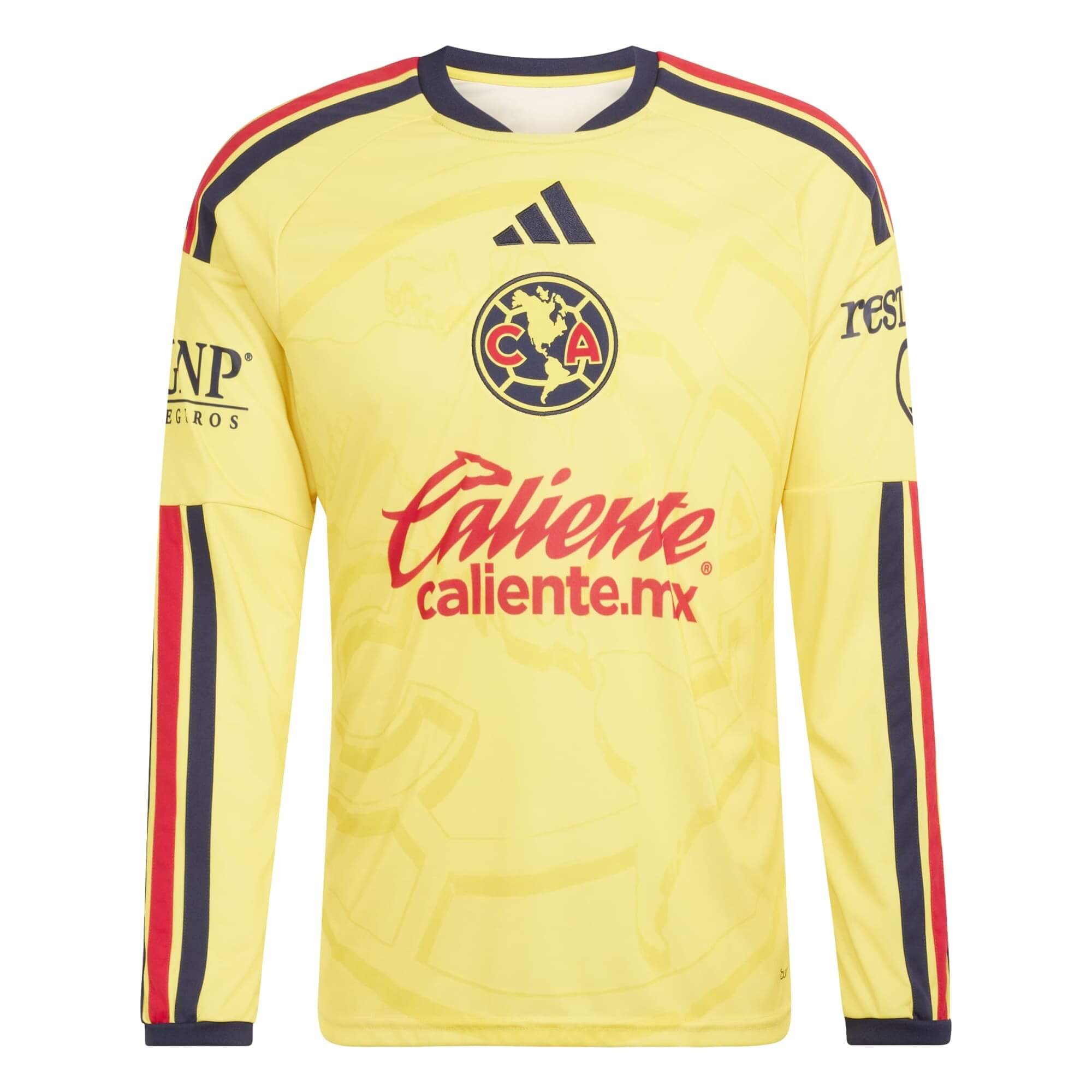 adidas 2026-27 Club America Men's Stadium Home Long-Sleeve Soccer Jersey (Front)