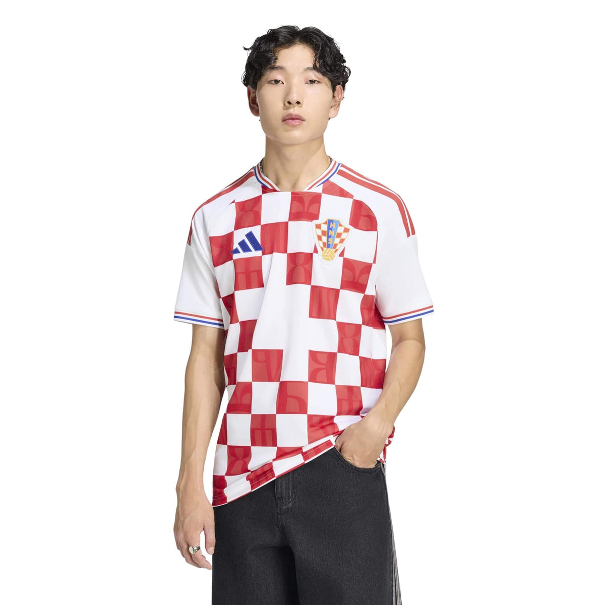 adidas 2026-27 Croatia Men's Stadium Home Soccer Jersey (Model - Front)