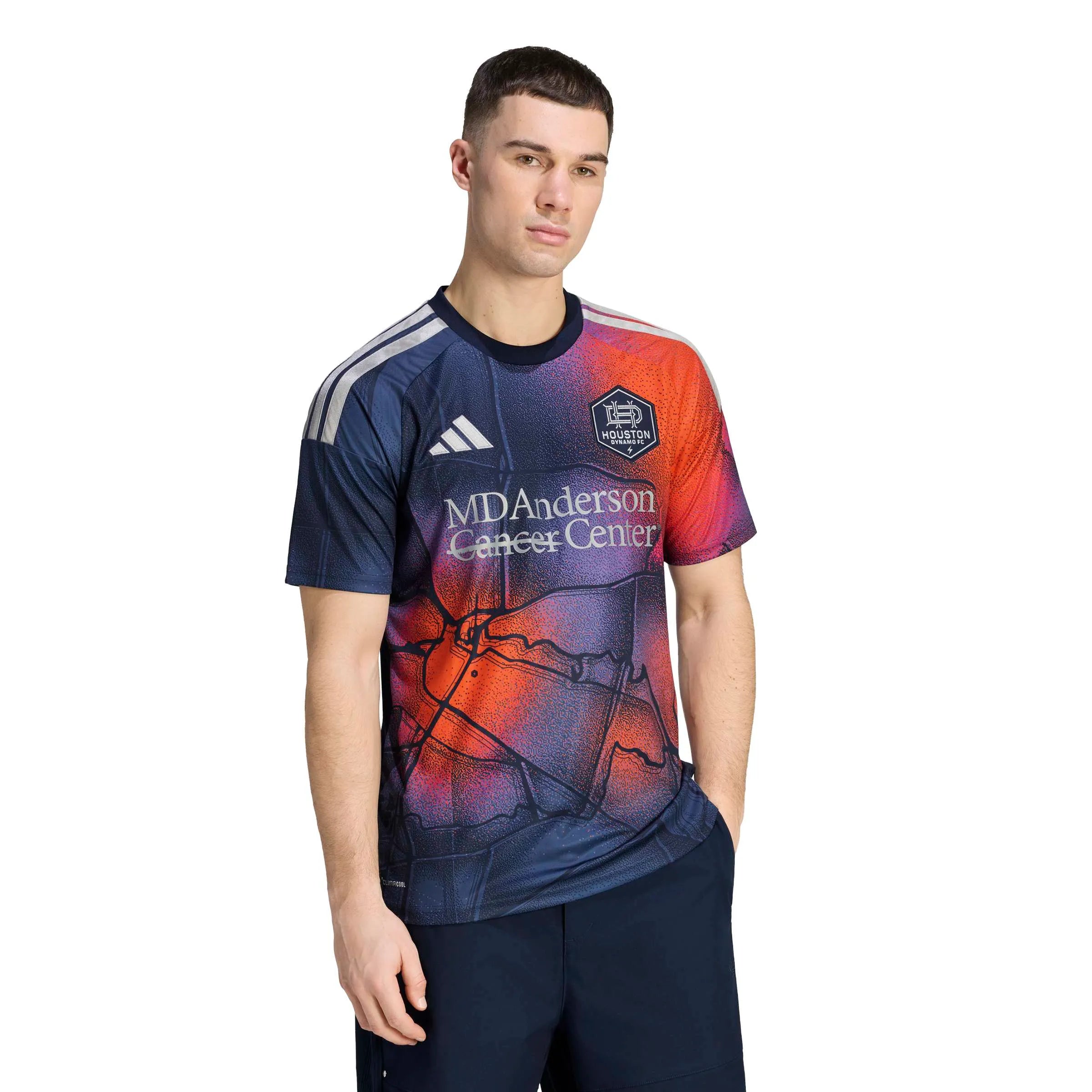 adidas 2026-27 Houston Dynamo Men's Stadium Away Soccer Jersey (Model - Front)