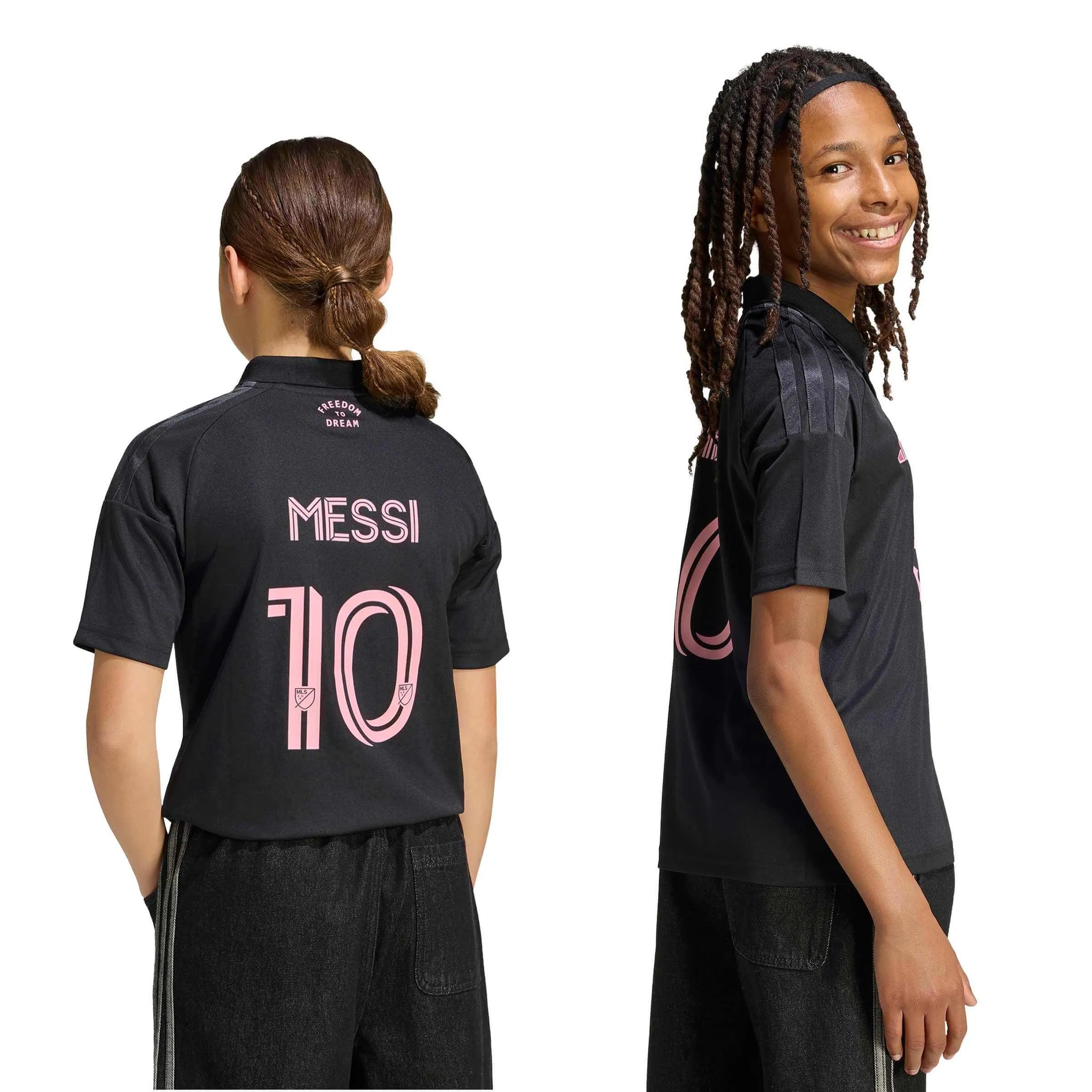 adidas 2026-27 Inter Miami Youth Stadium Away Messi #10 Soccer Jersey (Models - Back)