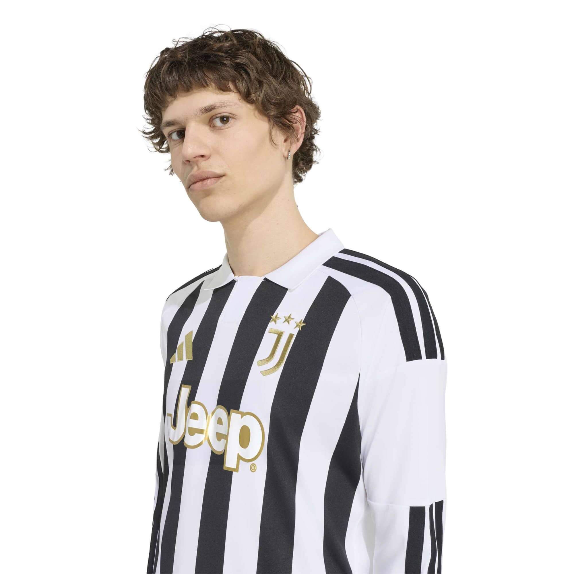 adidas 2026-27 Juventus Men's Stadium Home Long-Sleeve Soccer Jersey (Detail 1)