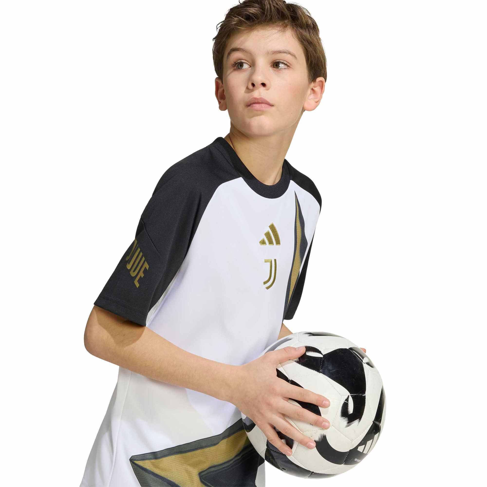 adidas 2026-27 Juventus Youth Pre-Match Soccer Jersey (Detail 1)