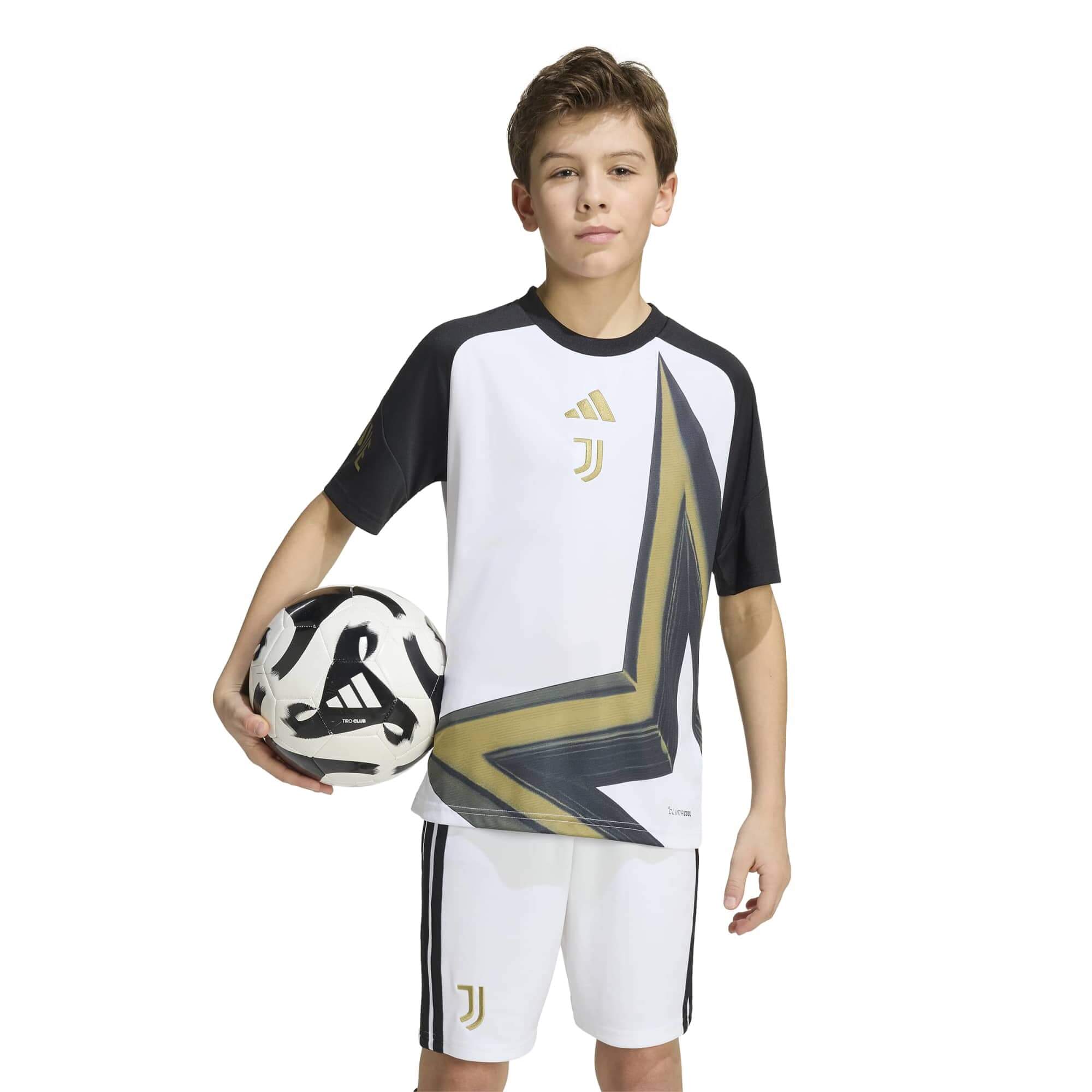 adidas 2026-27 Juventus Youth Pre-Match Soccer Jersey (Model - Front)