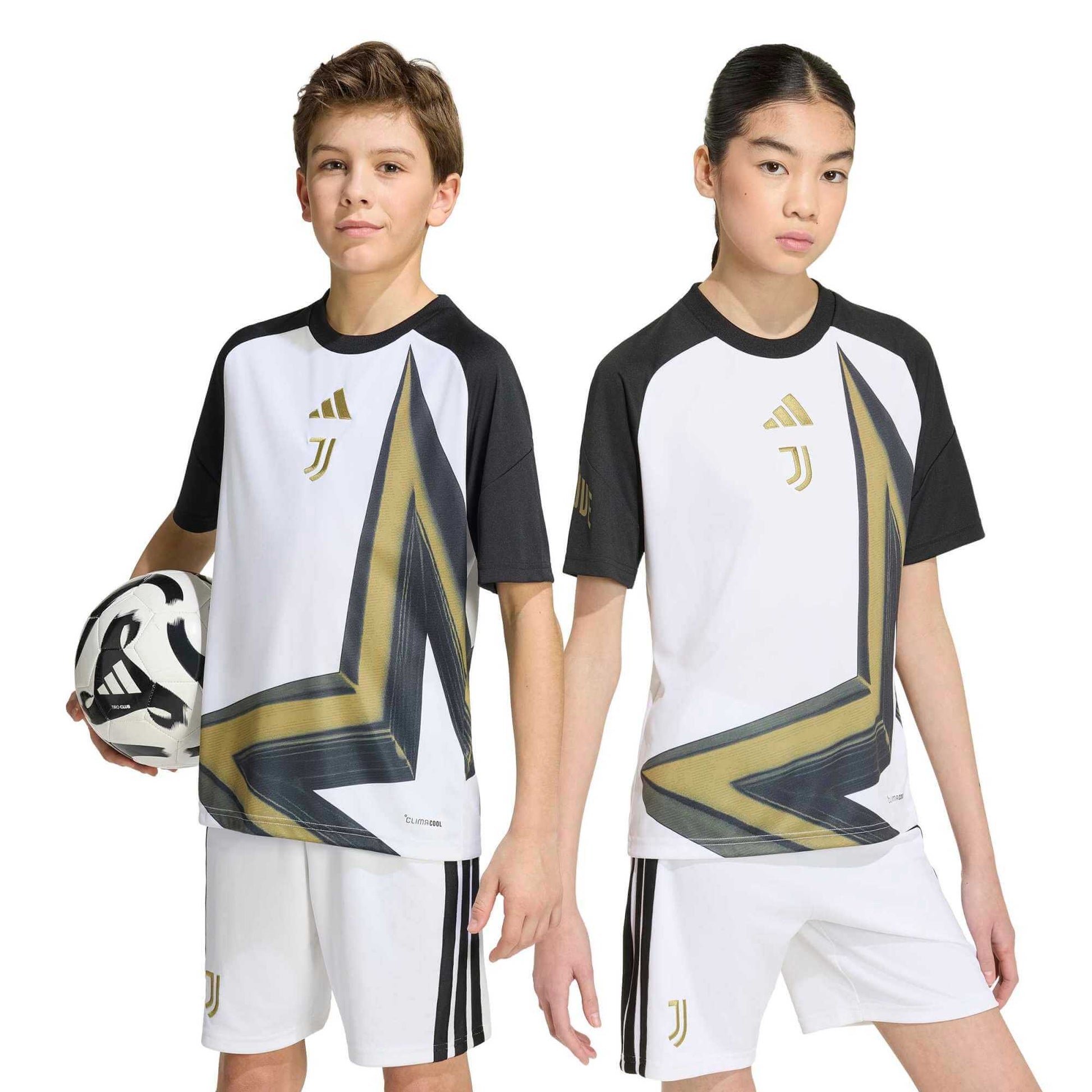 adidas 2026-27 Juventus Youth Pre-Match Soccer Jersey (Models - Front)