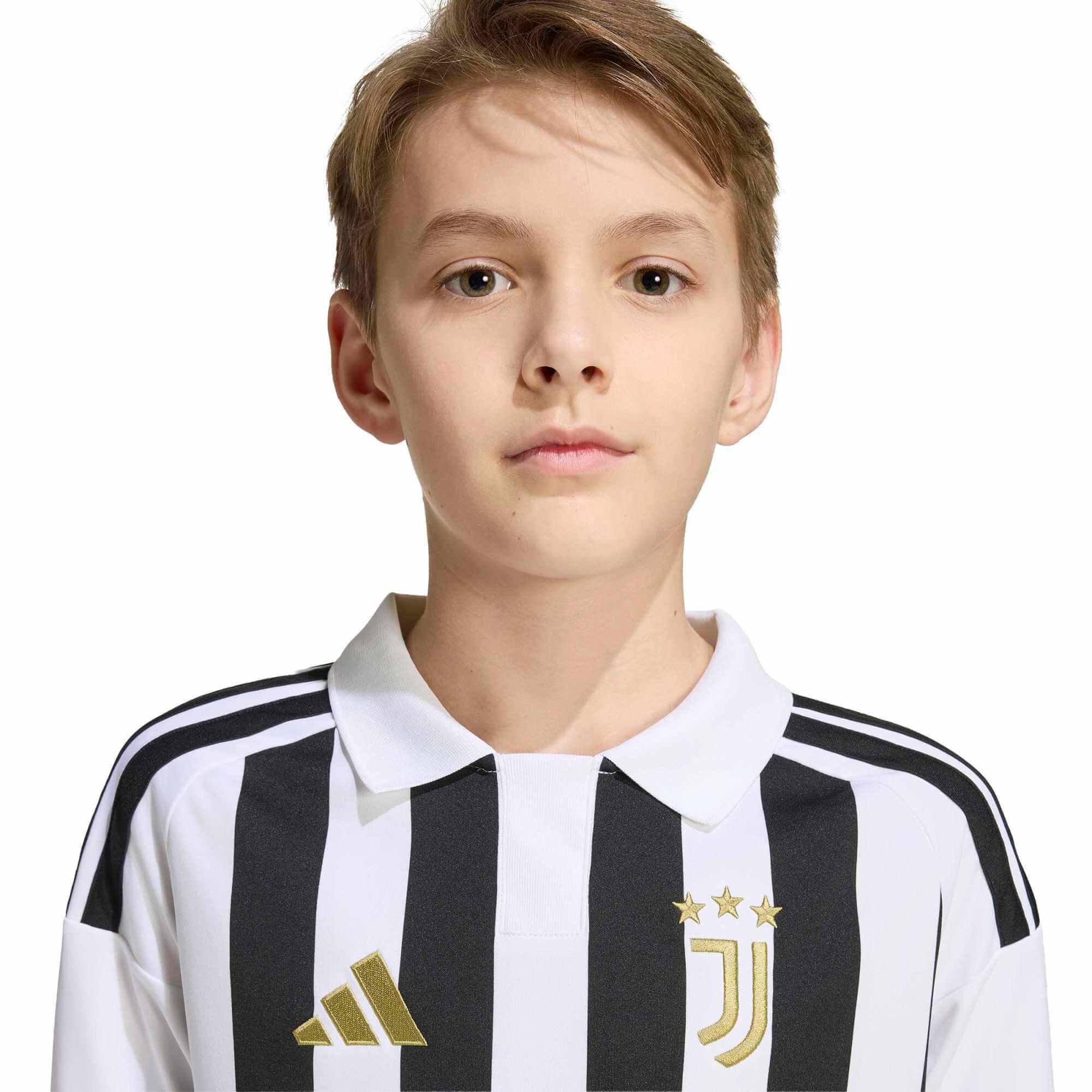 adidas 2026-27 Juventus Youth Stadium Home Soccer Jersey (Detail 1)