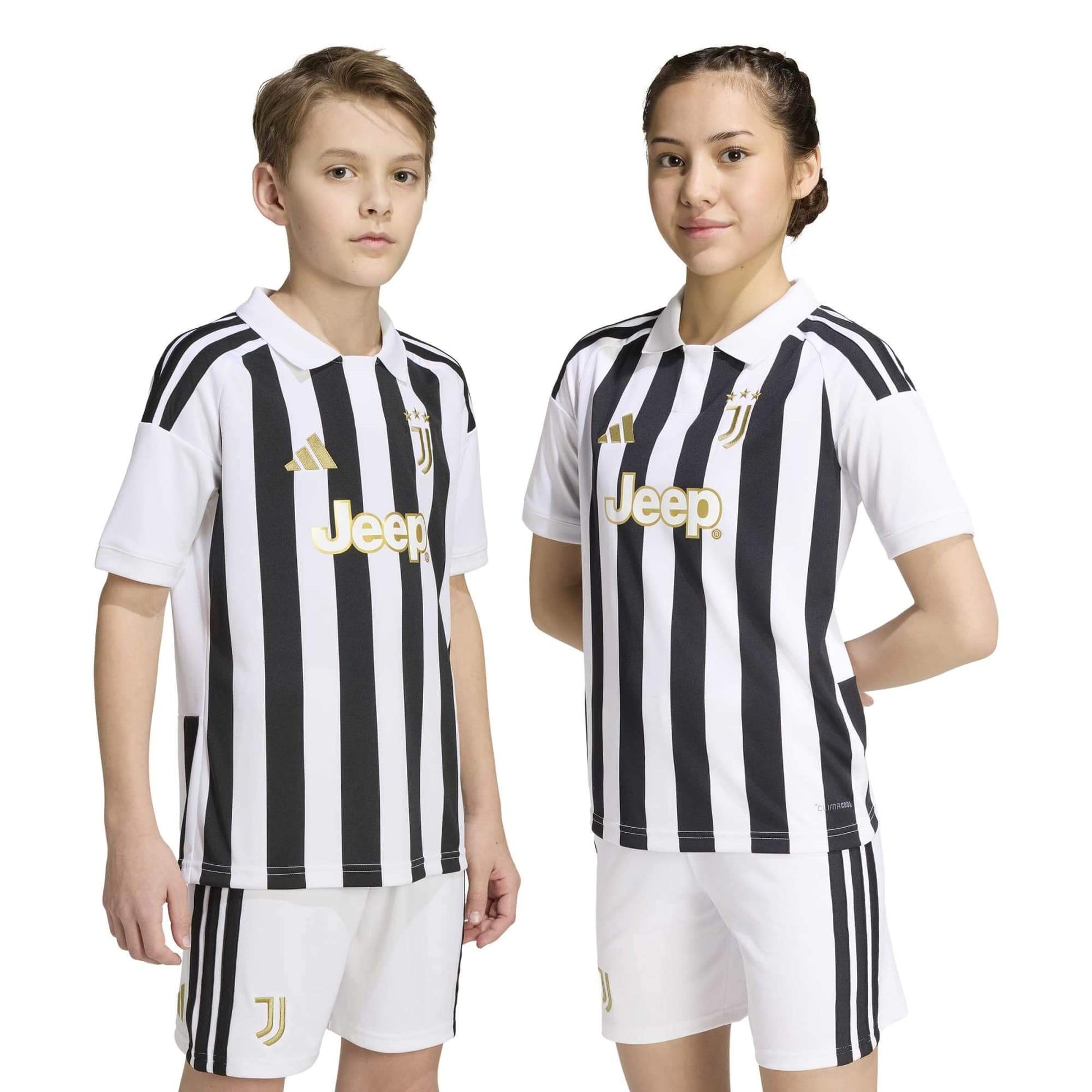 adidas 2026-27 Juventus Youth Stadium Home Soccer Jersey (Models - Front)