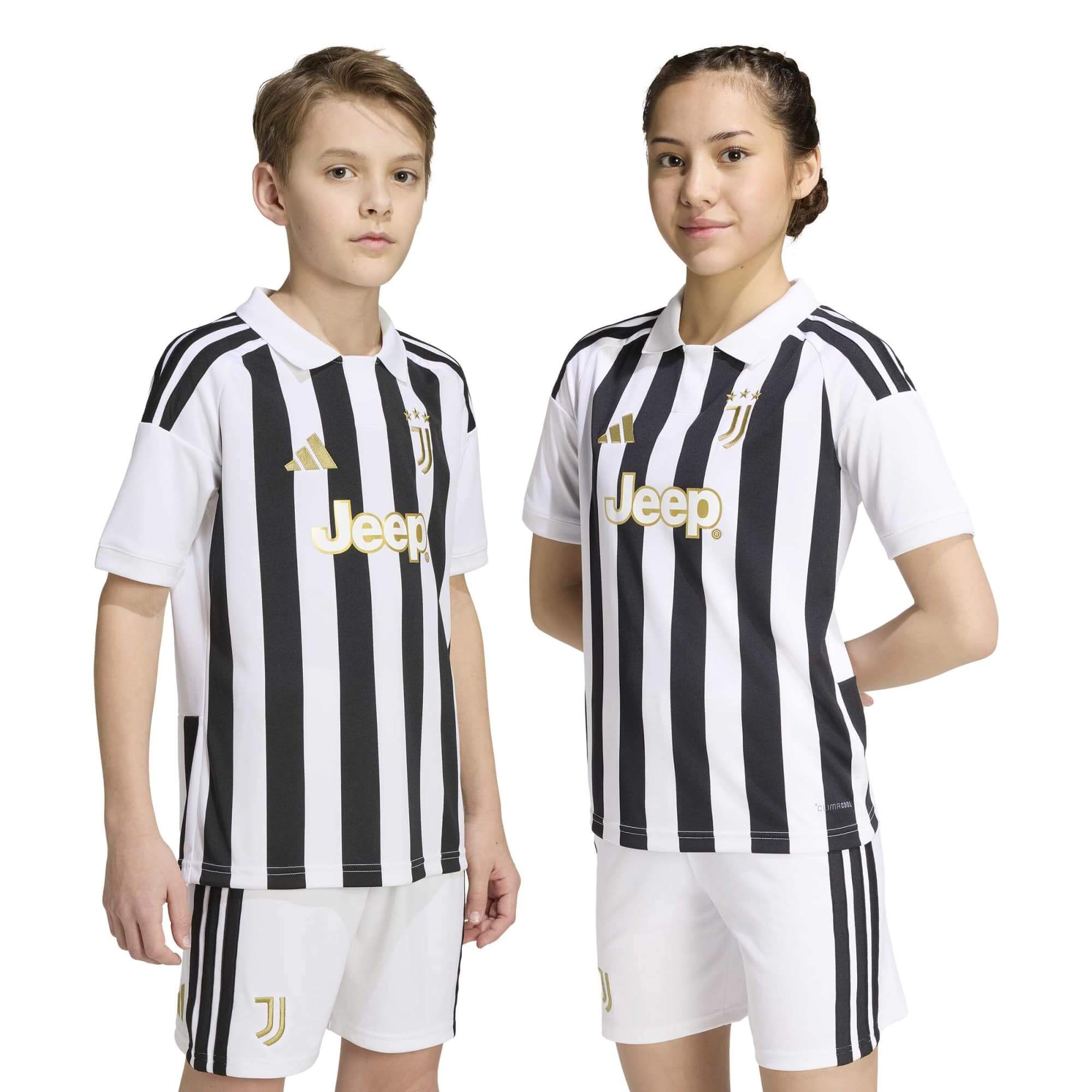 adidas 2026-27 Juventus Youth Stadium Home Soccer Jersey (Models - Front)