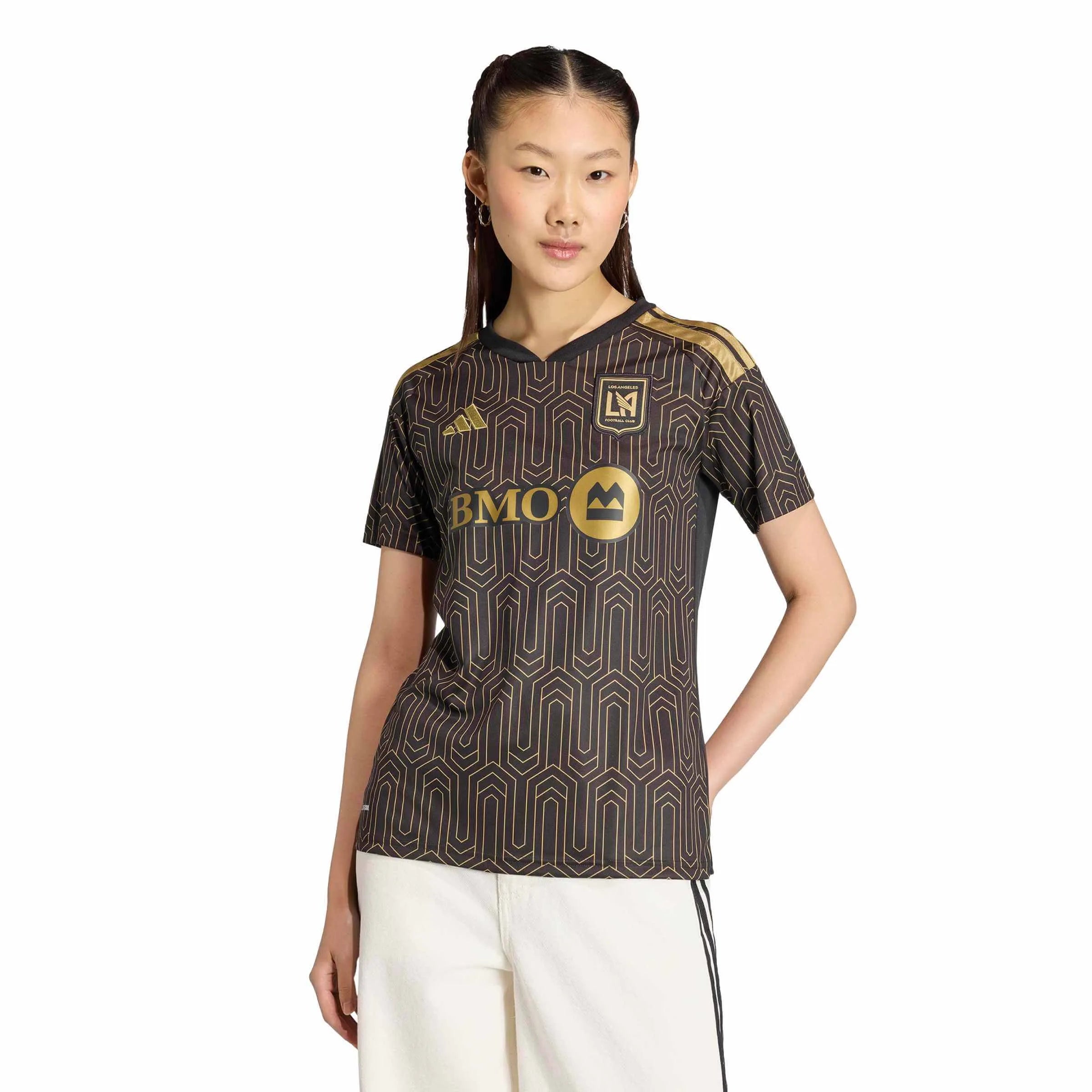 adidas 2026-27 LAFC Women's Stadium Home Soccer Jersey (Model - Front)