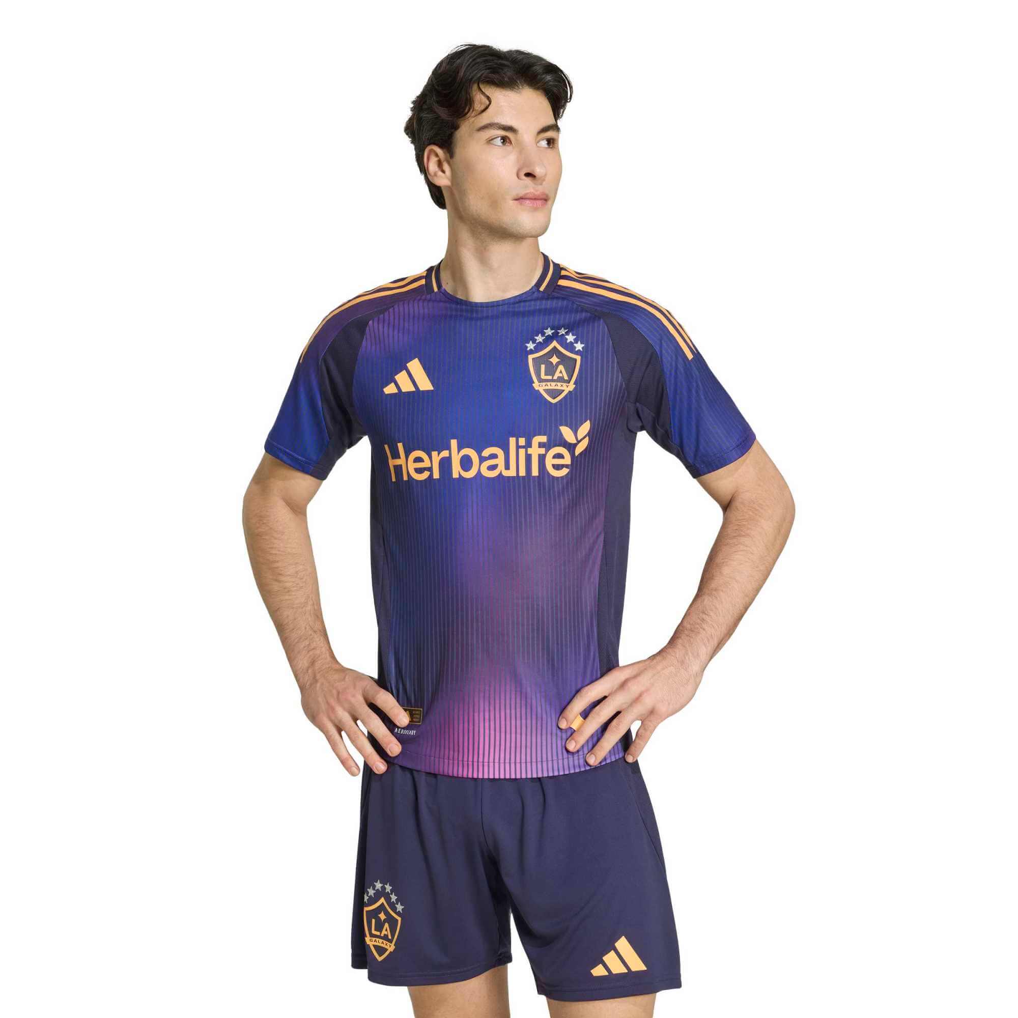 adidas 2026-27 LA Galaxy Men's Authentic Away Soccer Jersey (Model - Front)