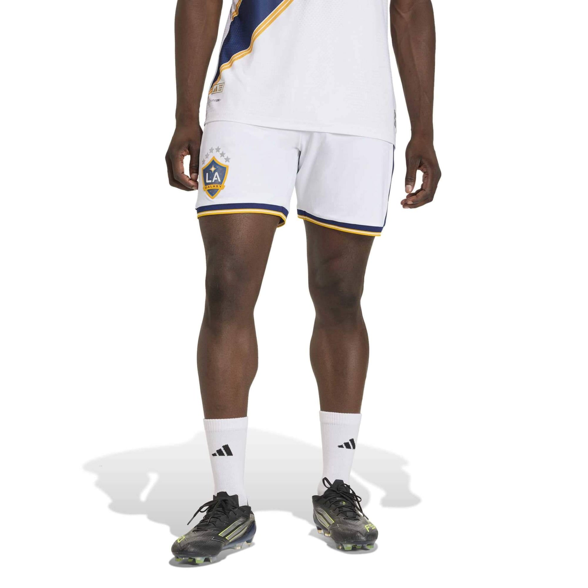 adidas 2026-27 LA Galaxy Men's Authentic Home Shorts (Model - Front)