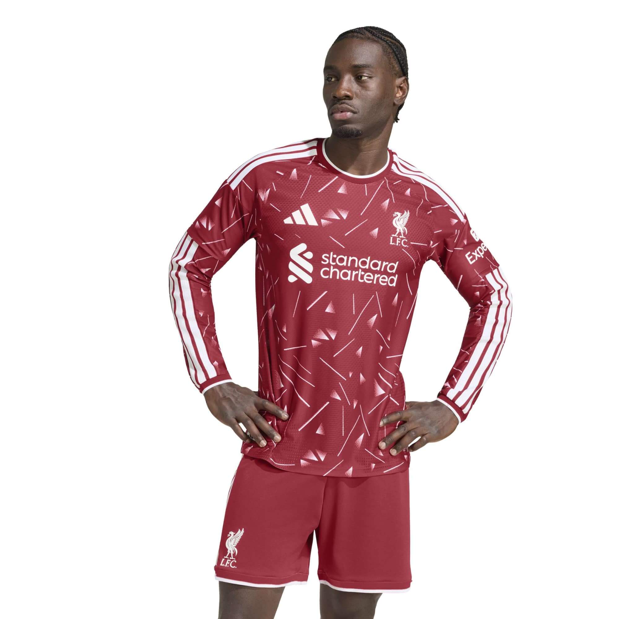 adidas 2026-27 Liverpool Men's Authentic Home Long-Sleeve Soccer Jersey