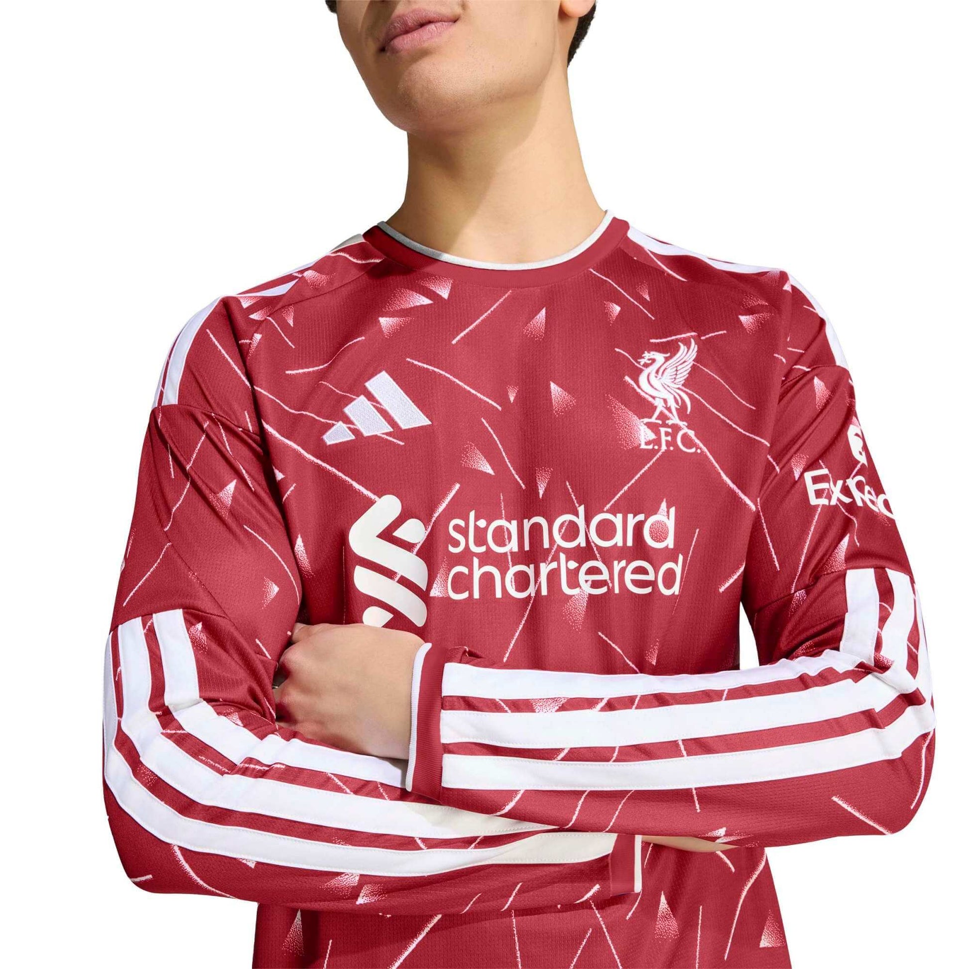 adidas 2026-27 Liverpool Men's Stadium Home Long-Sleeve Soccer Jersey (Detail 1)