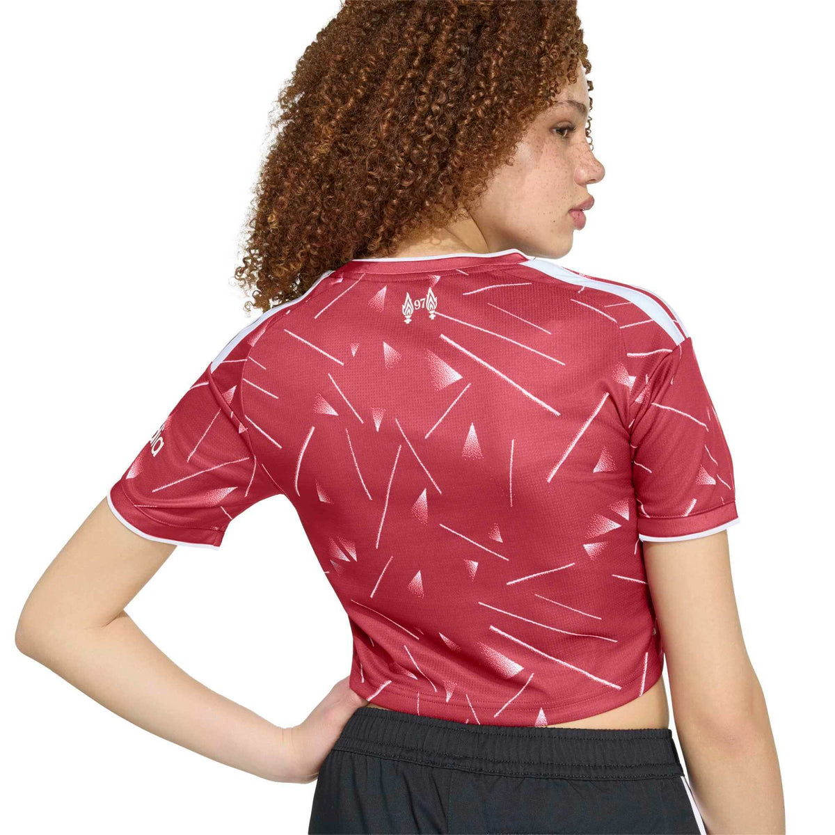adidas 2026-27 Liverpool Women's Stadium Home Cropped Soccer Jersey (Detail 2)