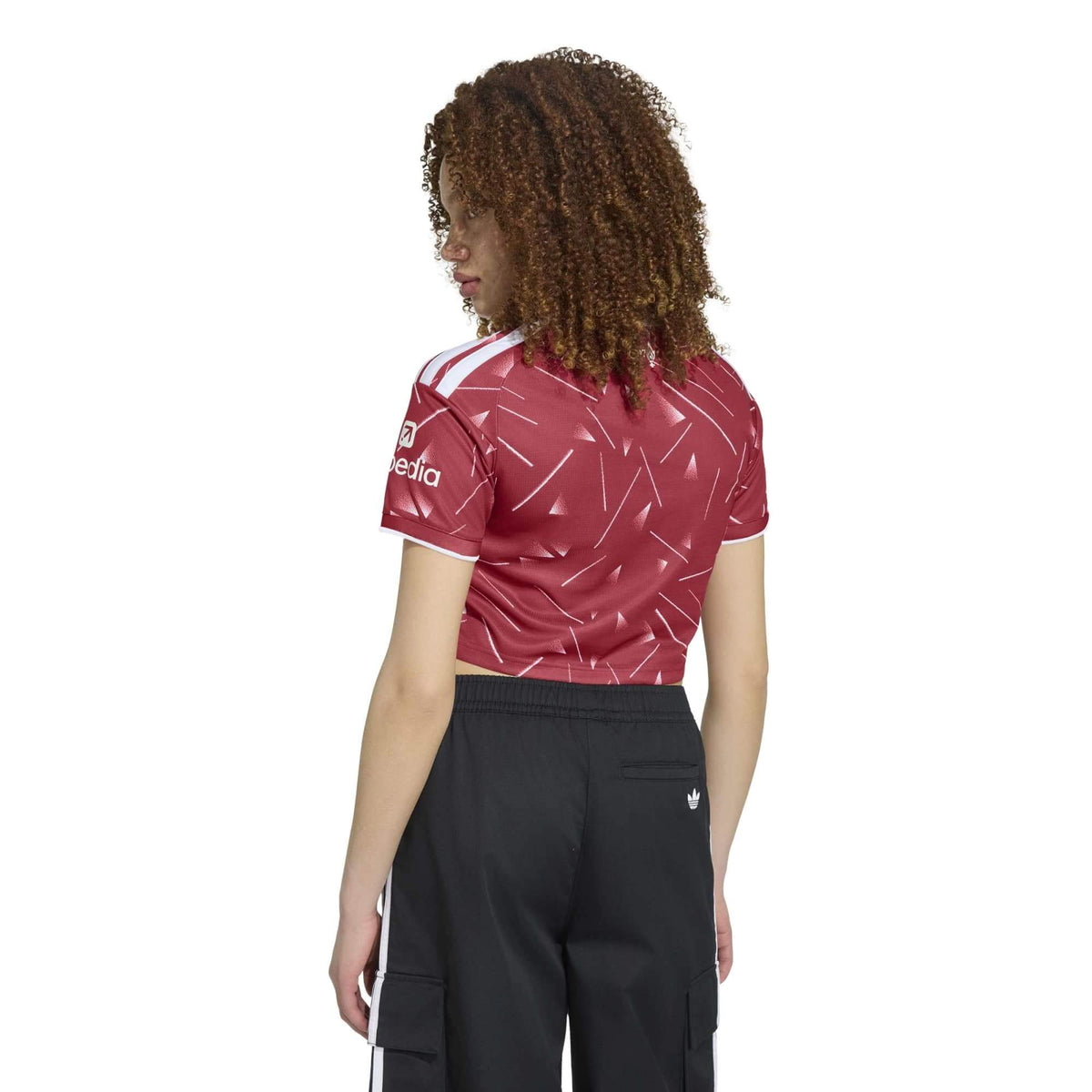 adidas 2026-27 Liverpool Women's Stadium Home Cropped Soccer Jersey (Model - Back)
